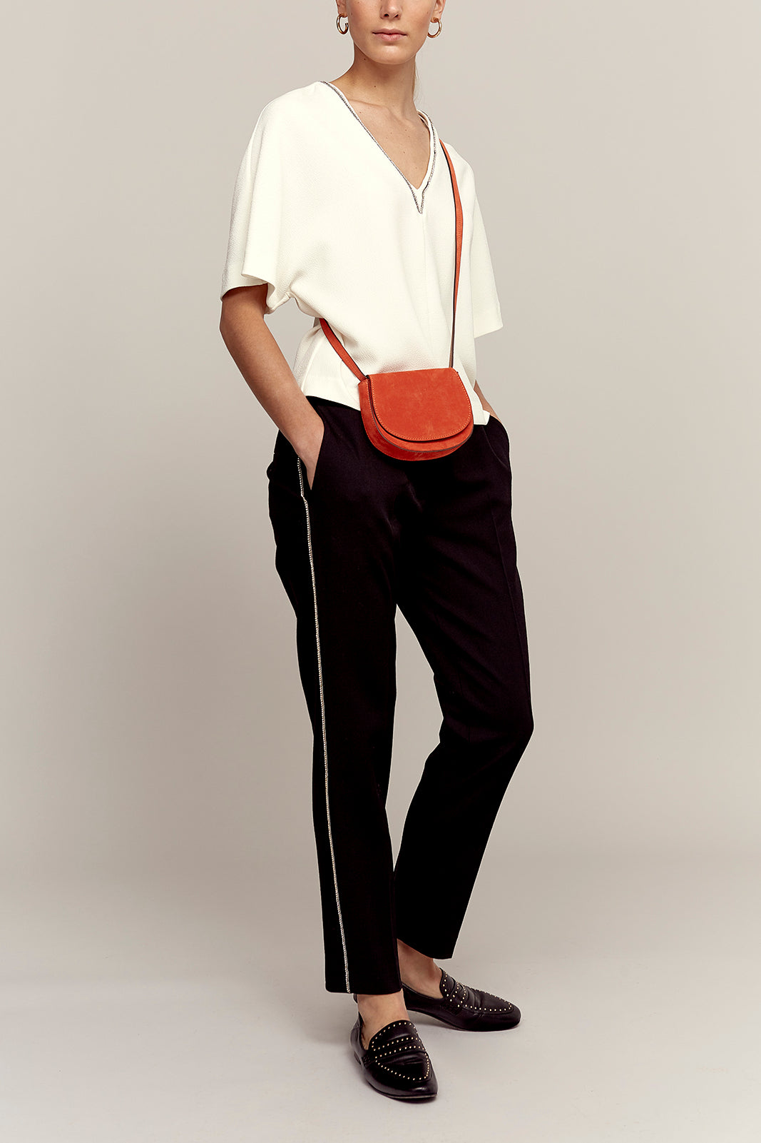 LOLY - Pantalon droit en laine mélangée Faume - seconde main