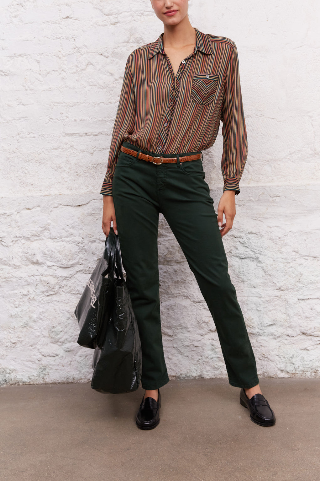 Pantalon slim en coton Stretch - EZRA Faume - seconde main