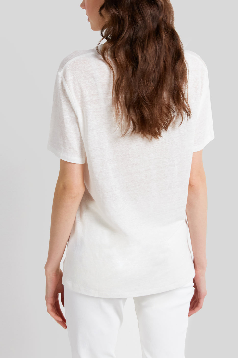 Tee-shirt en lin avec col fantaisie - AMELIA Faume - seconde main