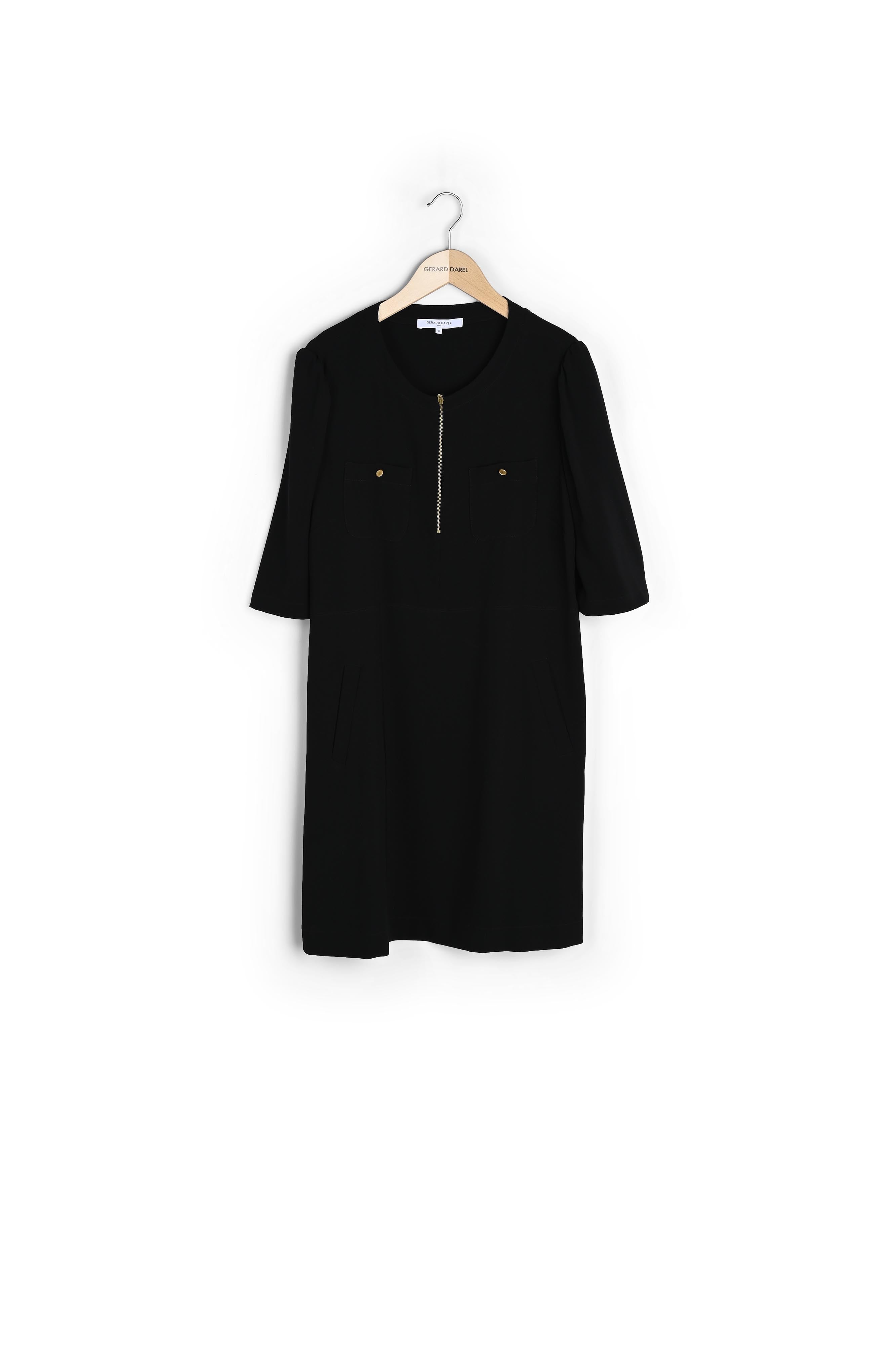 Robe courte unie à l'encolure zippée - JUNA Faume - seconde main