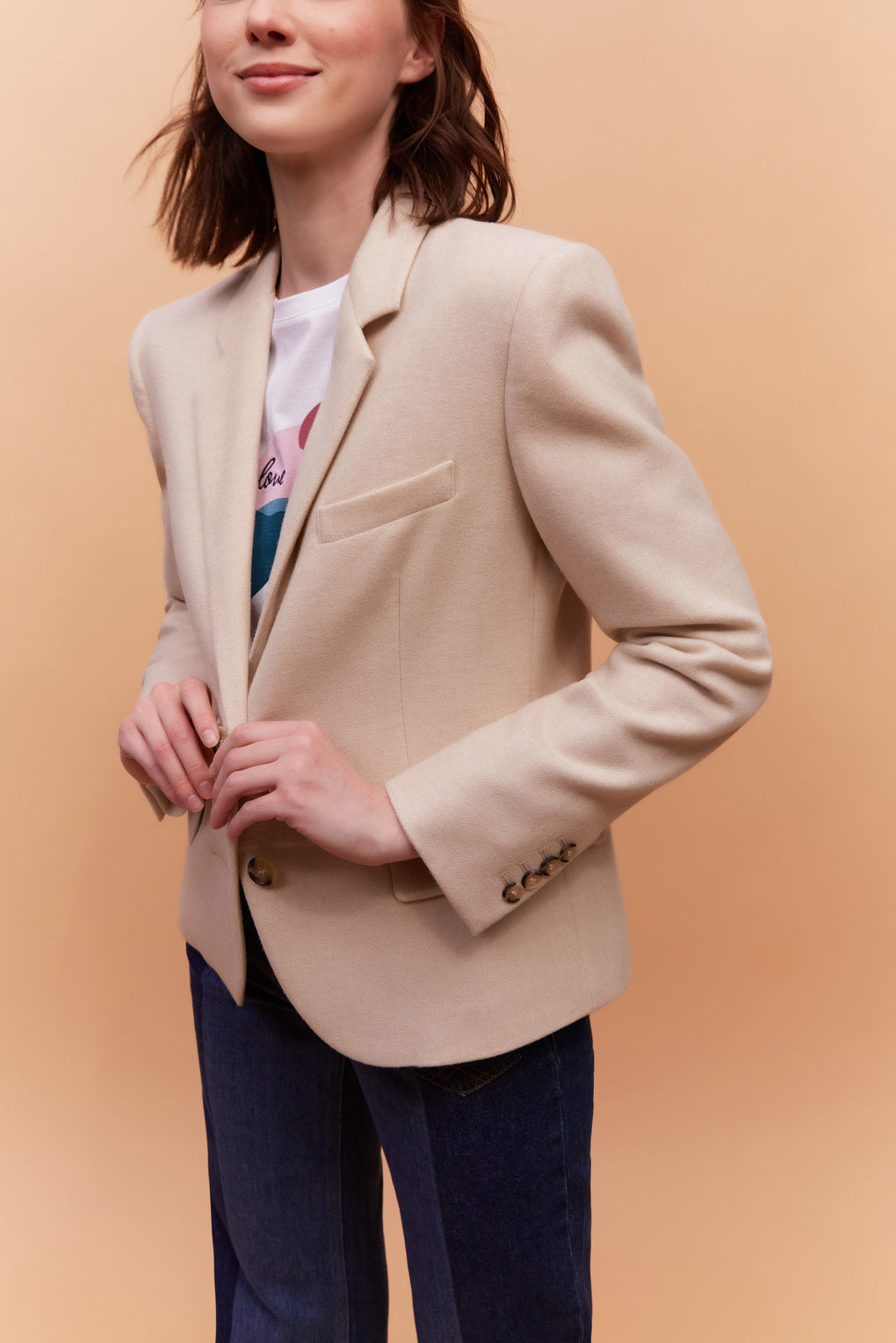 Veste de tailleur en laine mélangée - NALY Faume - seconde main