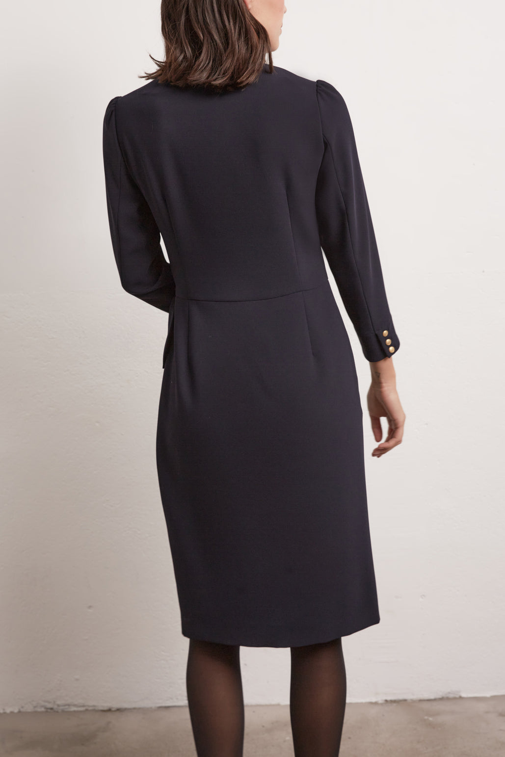 Robe cache-c½ur en crêpe Faume - seconde main