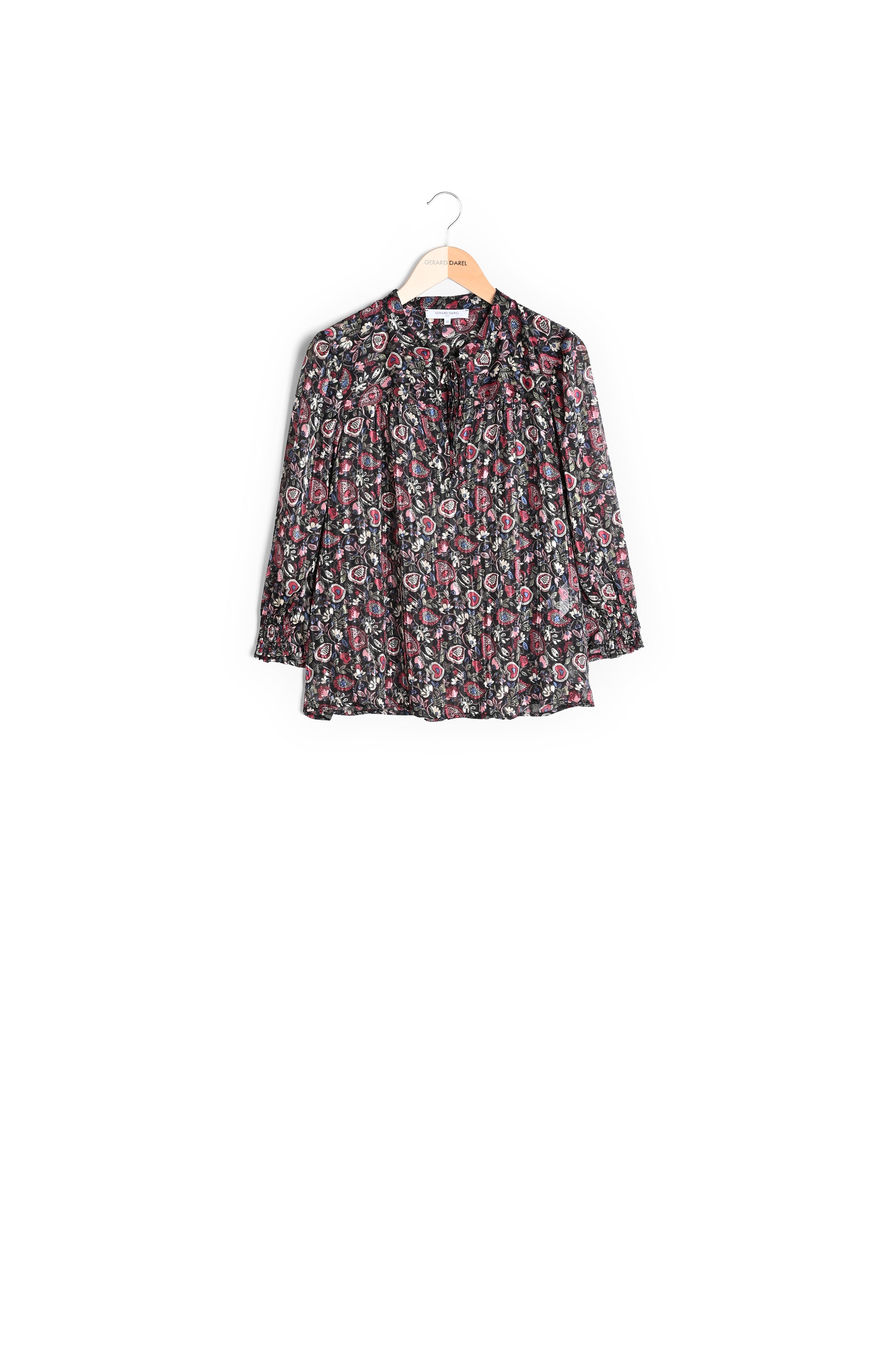 Blouse bohème en mousseline lamée imprimée - CASEY Faume - seconde main