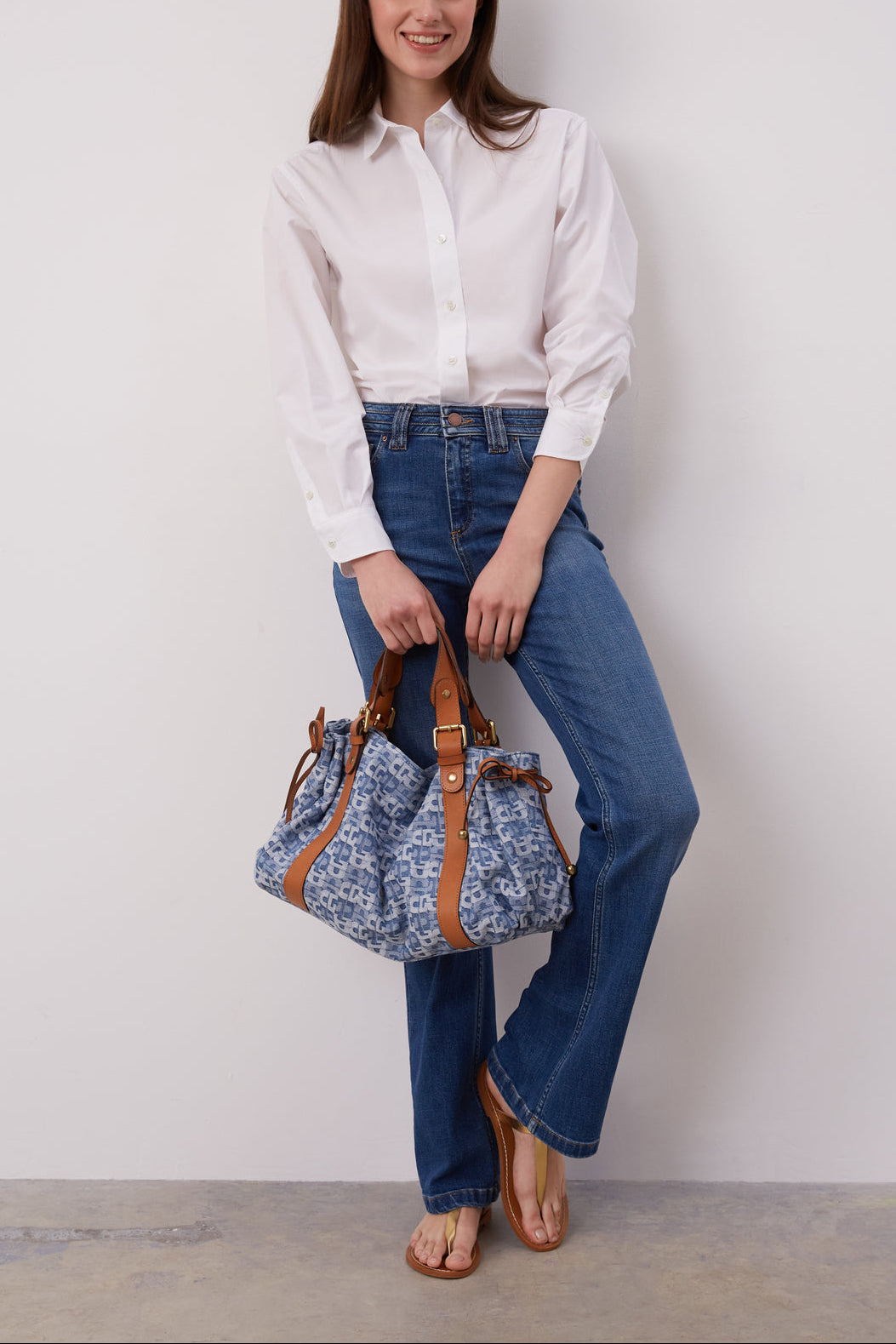 Pantalon flare en jean Stretch - LAURA Faume - seconde main