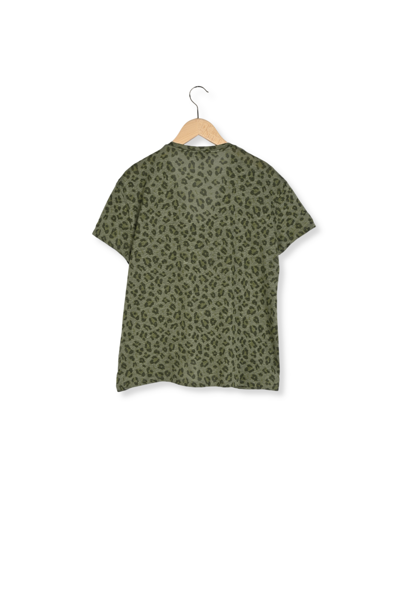 Tee-shirt en lin imprimé léopard - ANGY Faume - seconde main