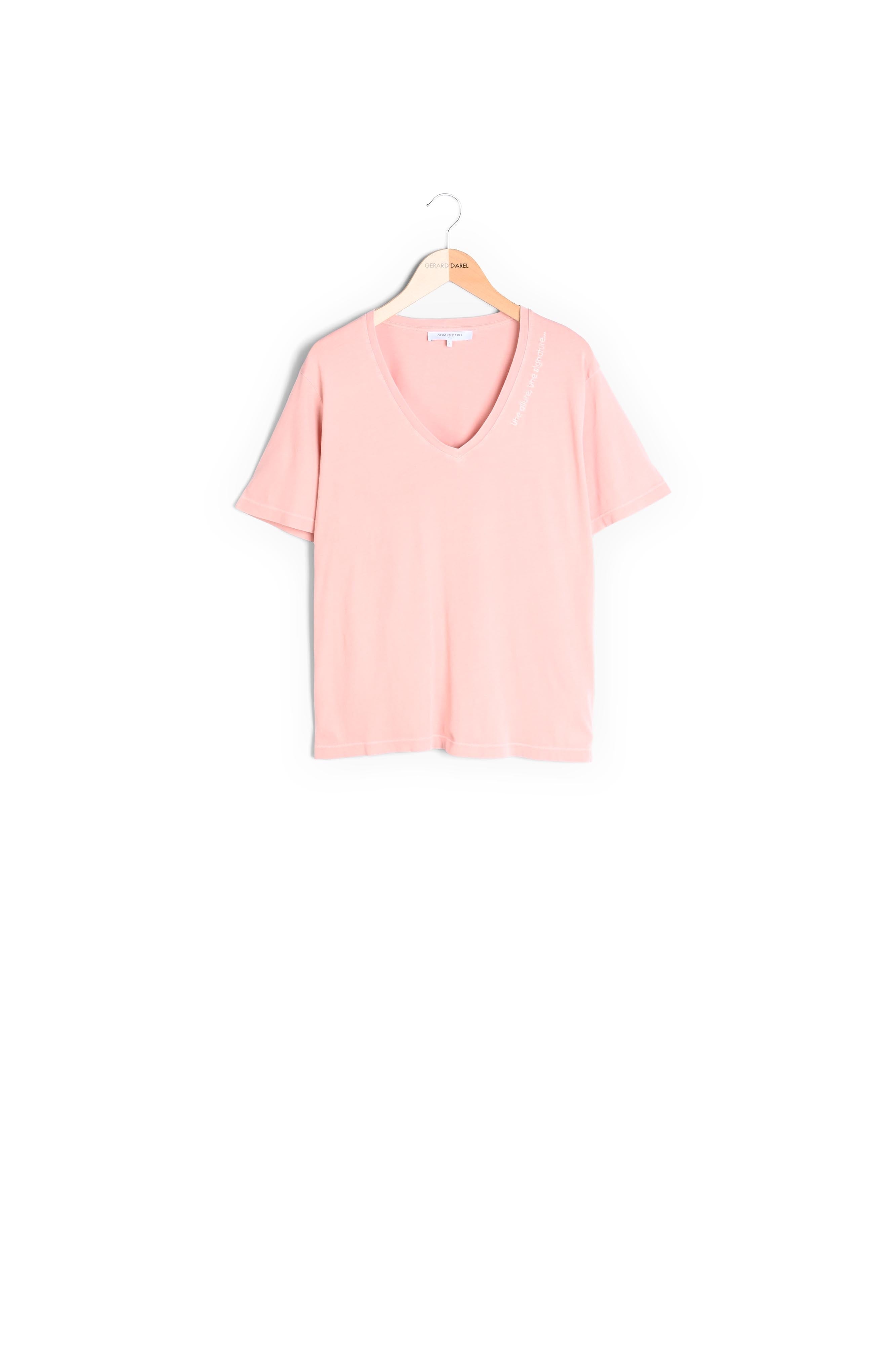 T-shirt col V en coton - MAURINE Faume - seconde main