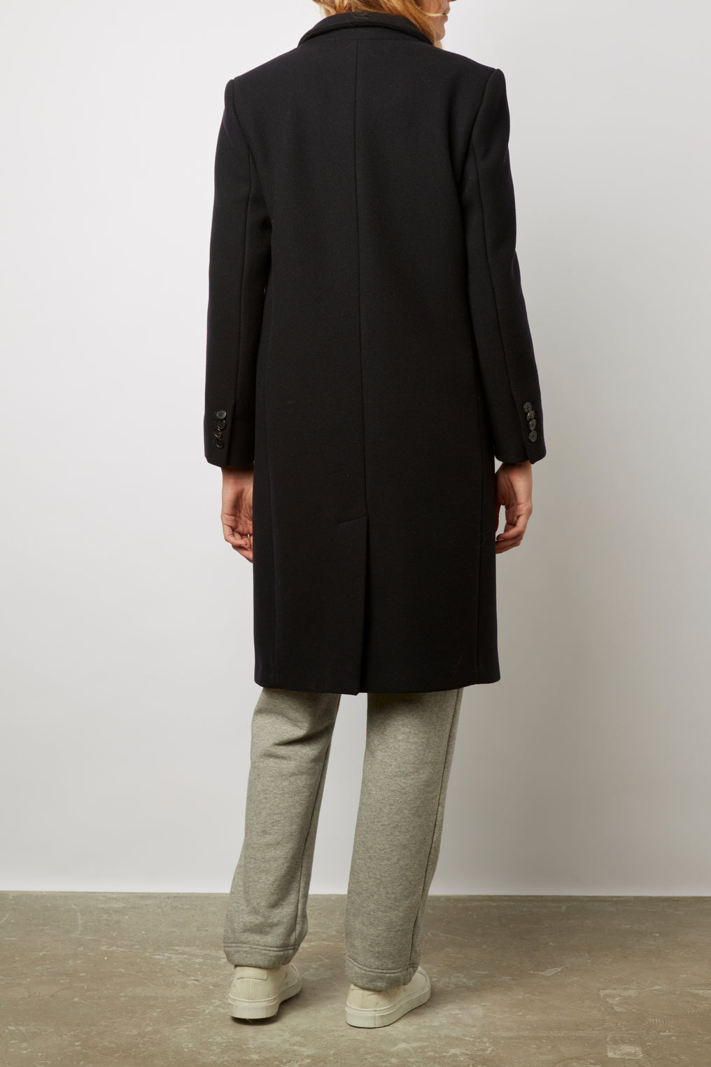 Manteau droit mi-long en laine vierge - SAM Faume - seconde main