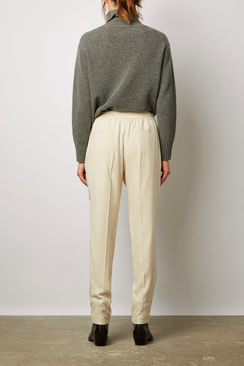 Pantalon fluide en velours côtelé - ELINDA Faume - seconde main