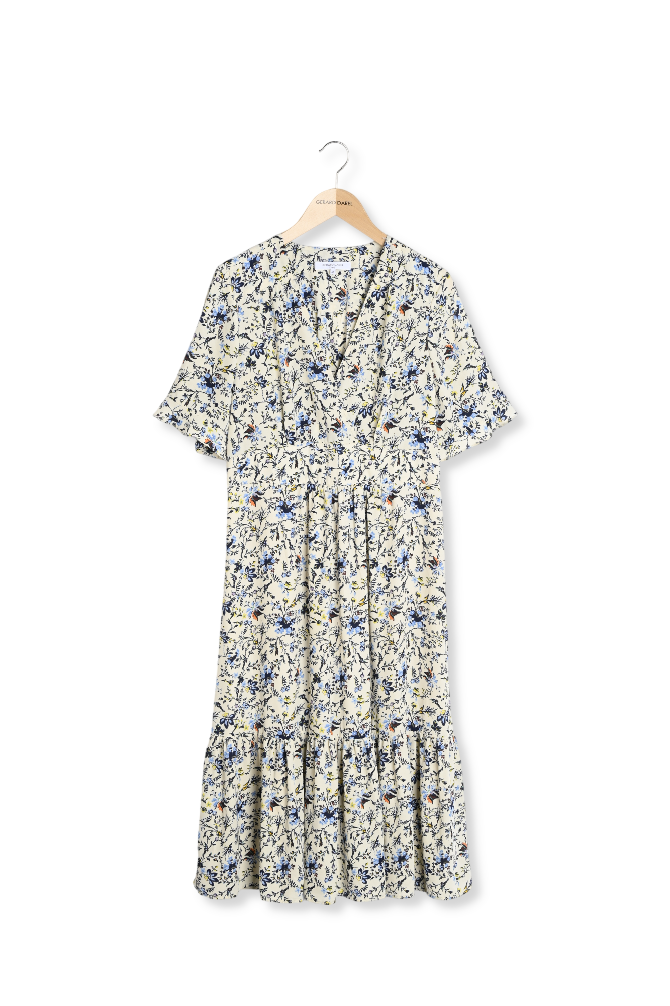 Robe midi imprimée en crêpe Faume - seconde main