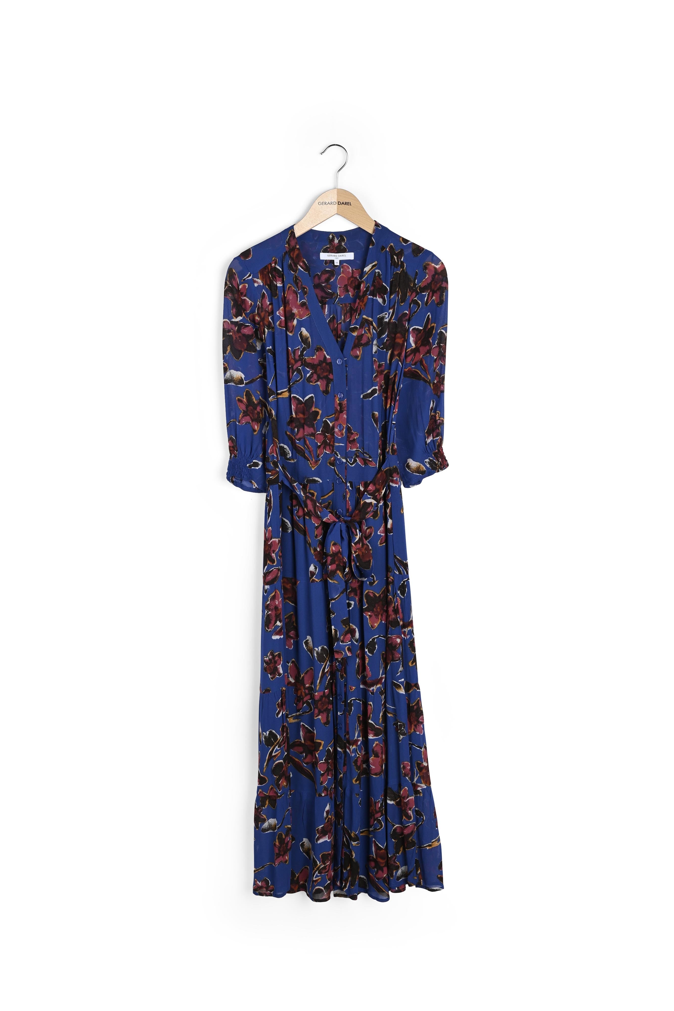 SOLIDEA - Robe longue en mousseline imprimée Faume - seconde main