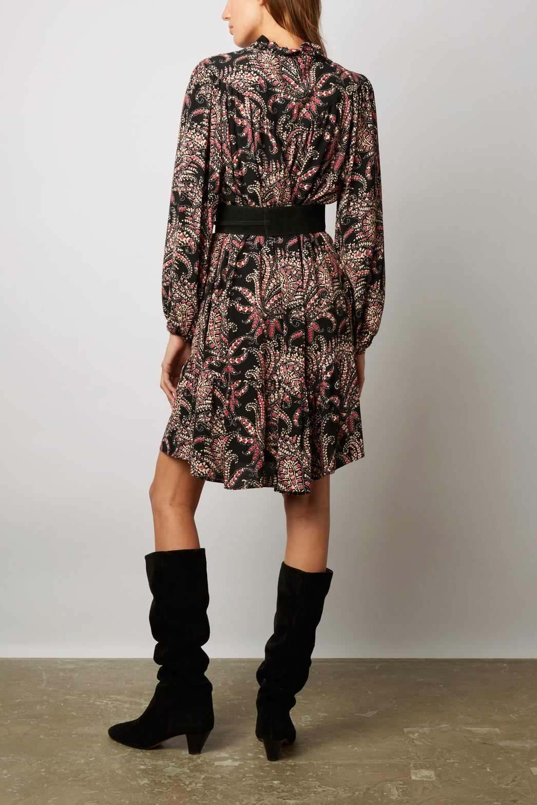 Robe col montant et imprimé cachemire - JUDY Faume - seconde main