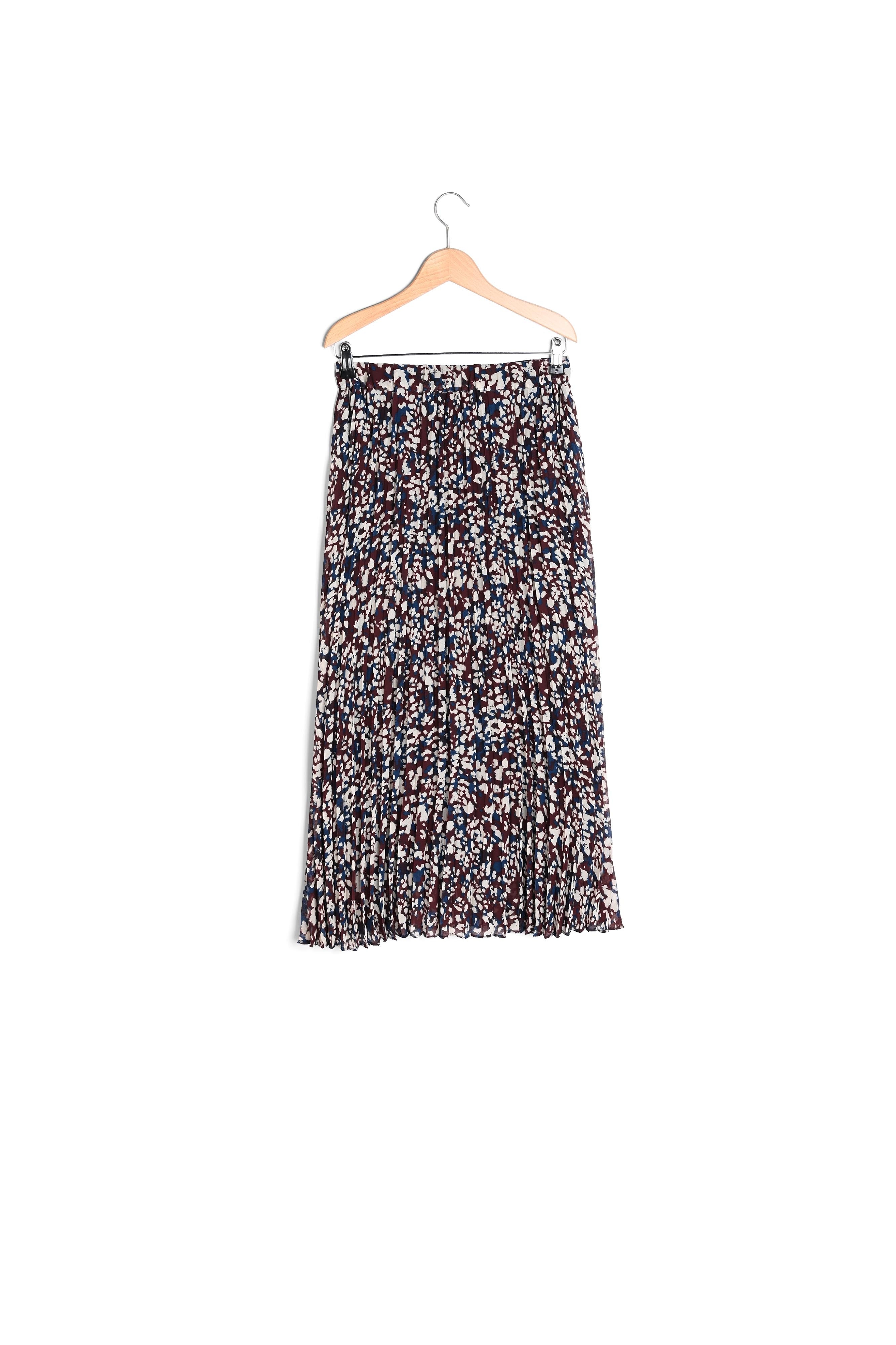 Jupe plissée à motif floral - BAIA Faume - seconde main