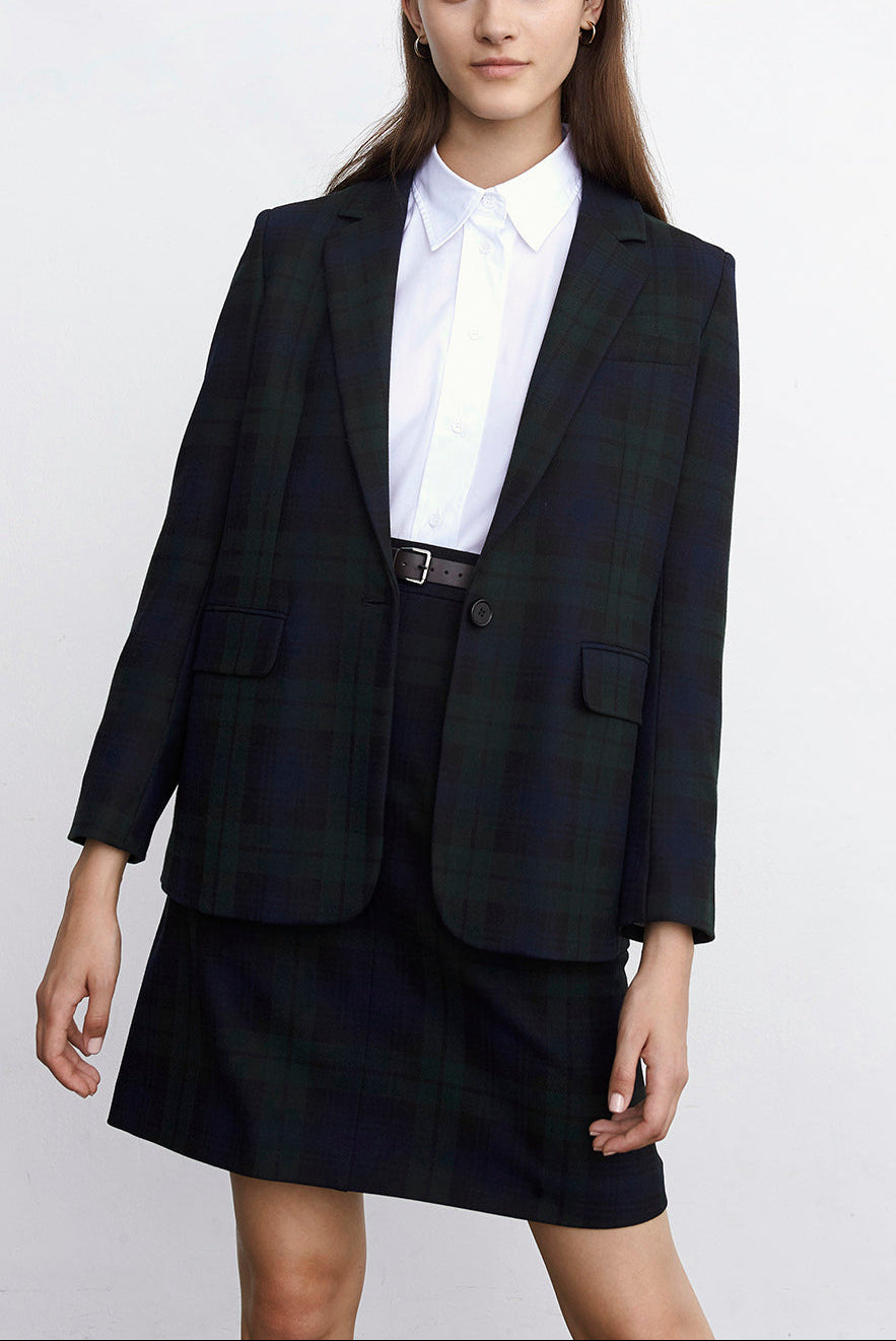 VALENTINA - Veste de tailleur à carreaux Faume - seconde main
