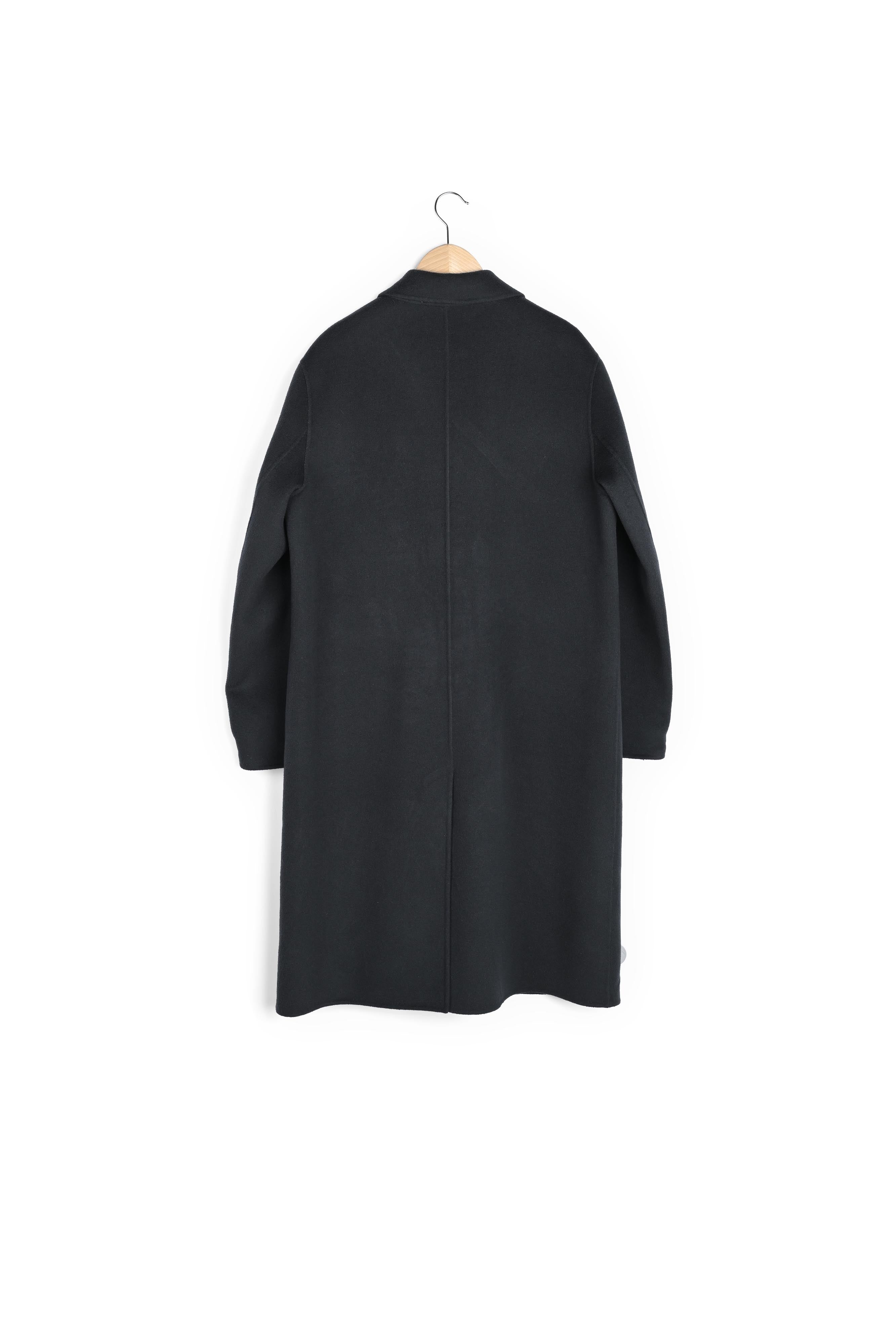 POPPY - Manteau droit en laine double face Faume - seconde main