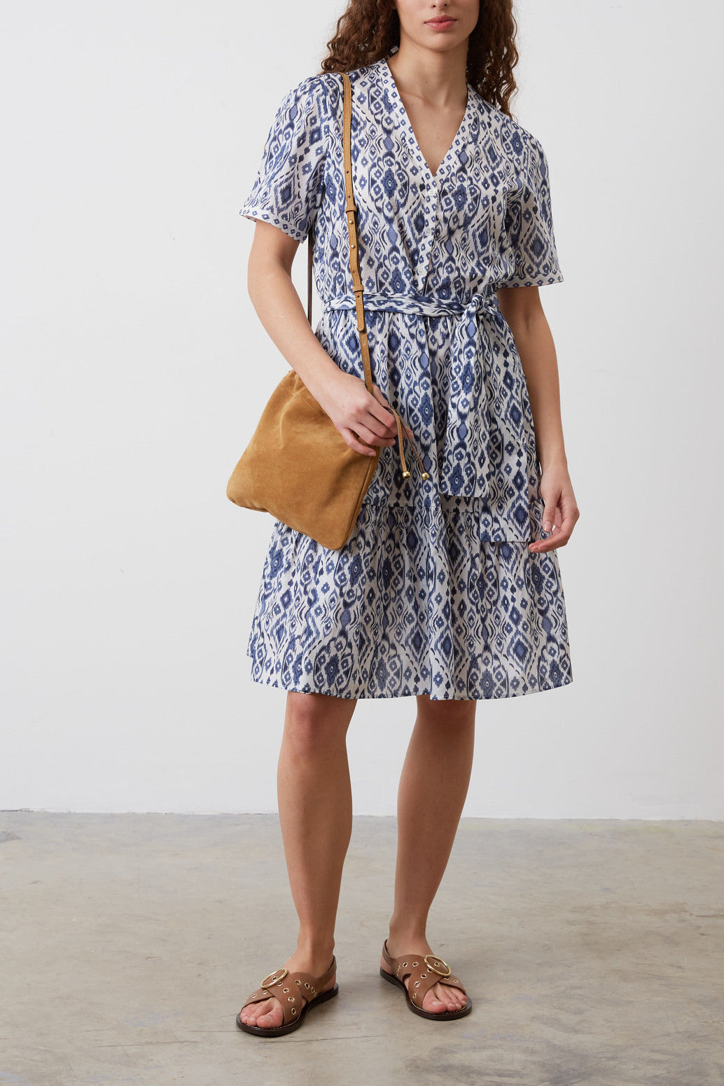 Robe imprimé Ikat en coton - JADE Faume - seconde main