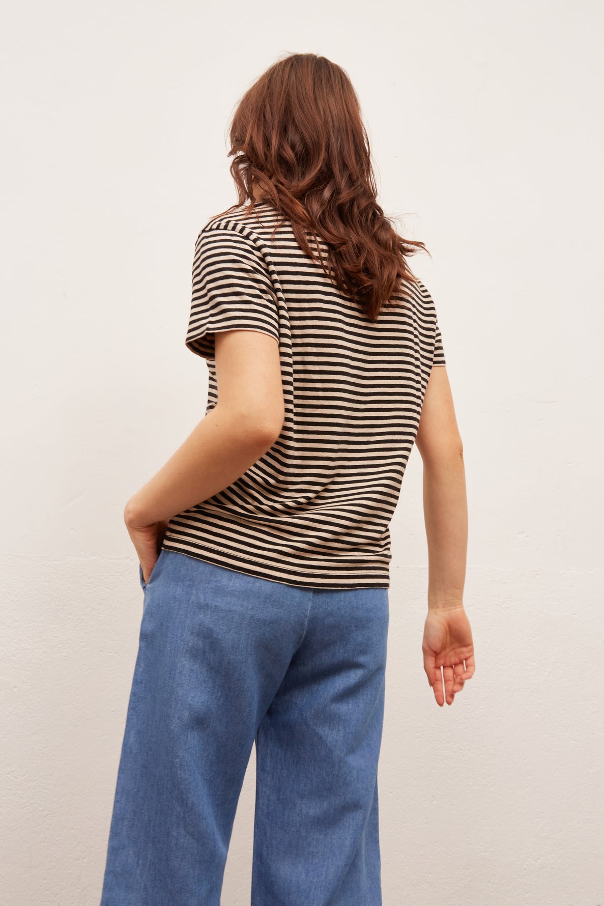 JILL - Tee-shirt à rayures en lin mélangé Faume - seconde main