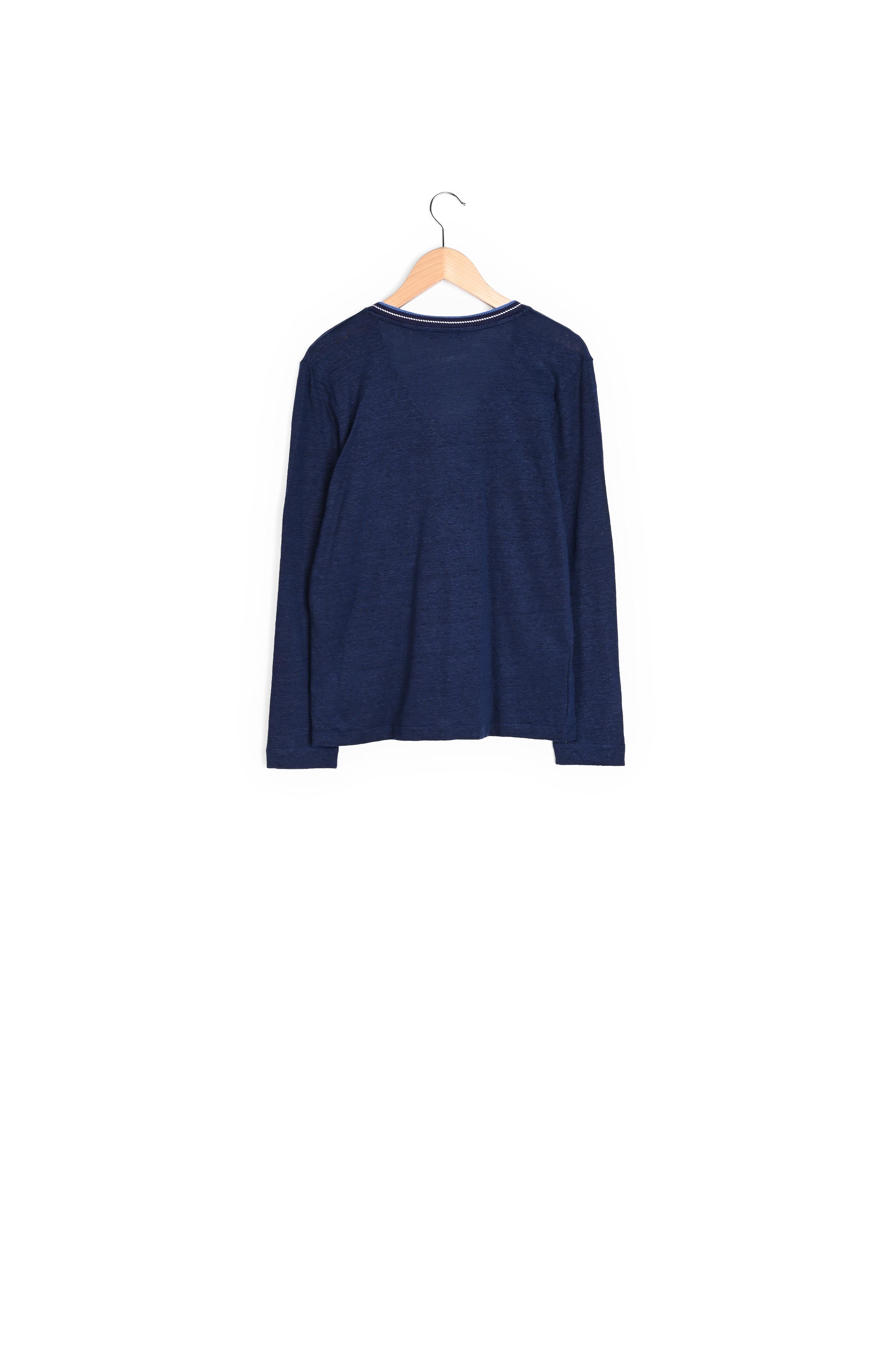 T-shirt en lin col V fantaisie - ADDIE Faume - seconde main