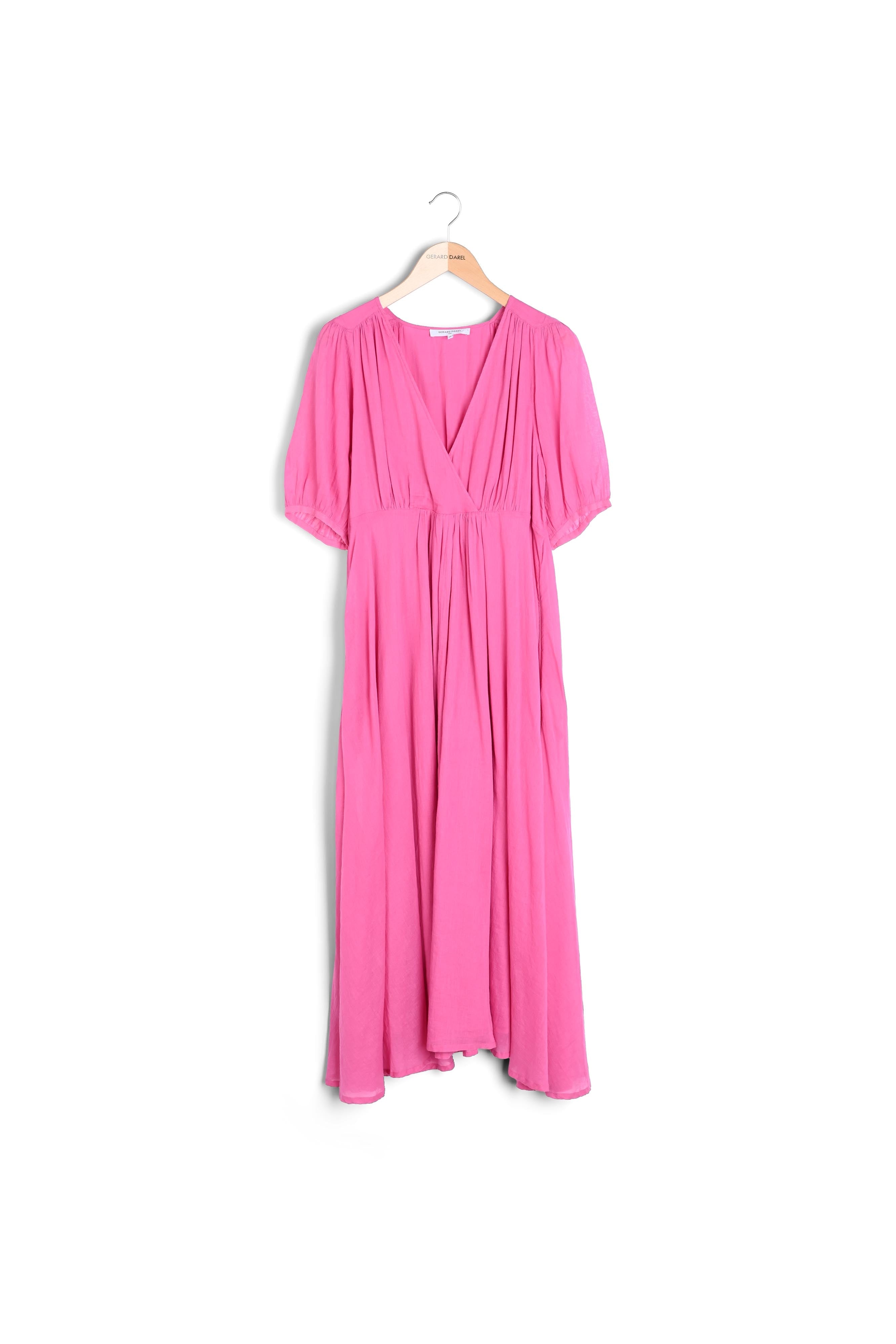 SEVILLE - Robe midi V en voile de coton Faume - seconde main