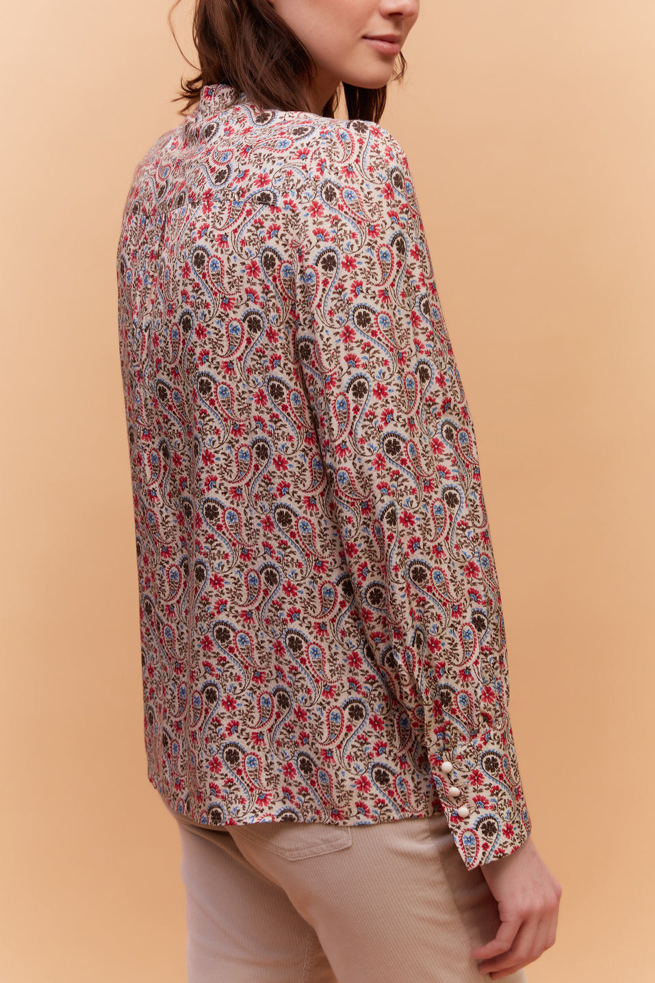 Chemise à volants en voile de coton - CALICIA Faume - seconde main