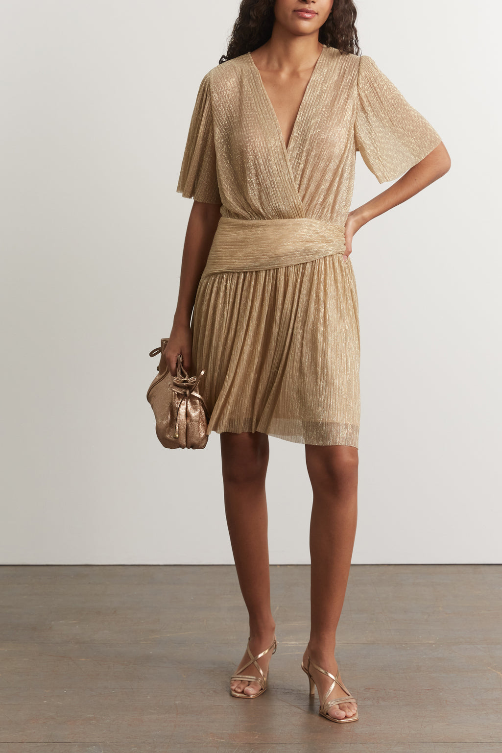 Robe courte en jersey lamé - JODY Faume - seconde main