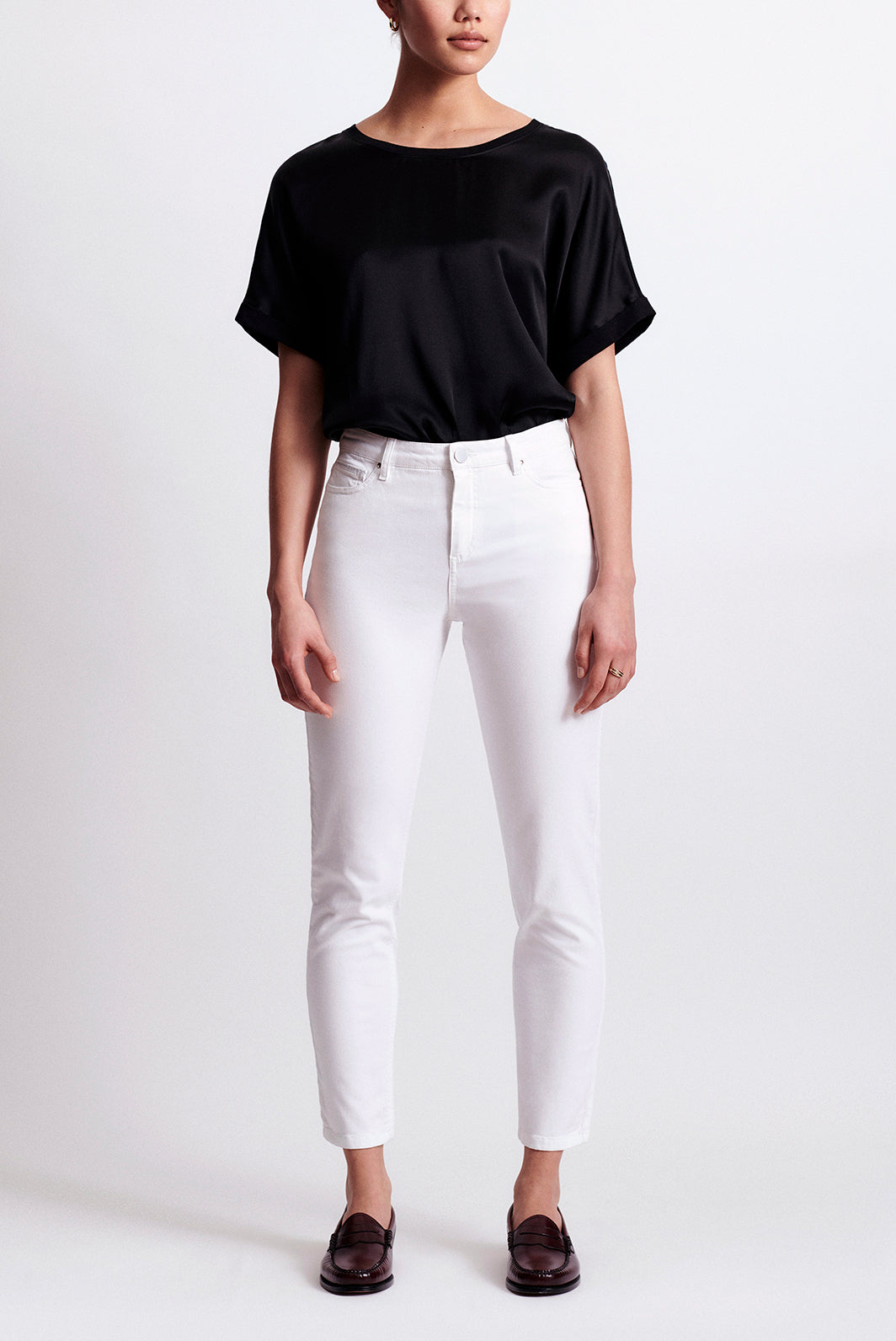 MYRIAM - pantalon slim 7/8 en coton stretch Faume - seconde main