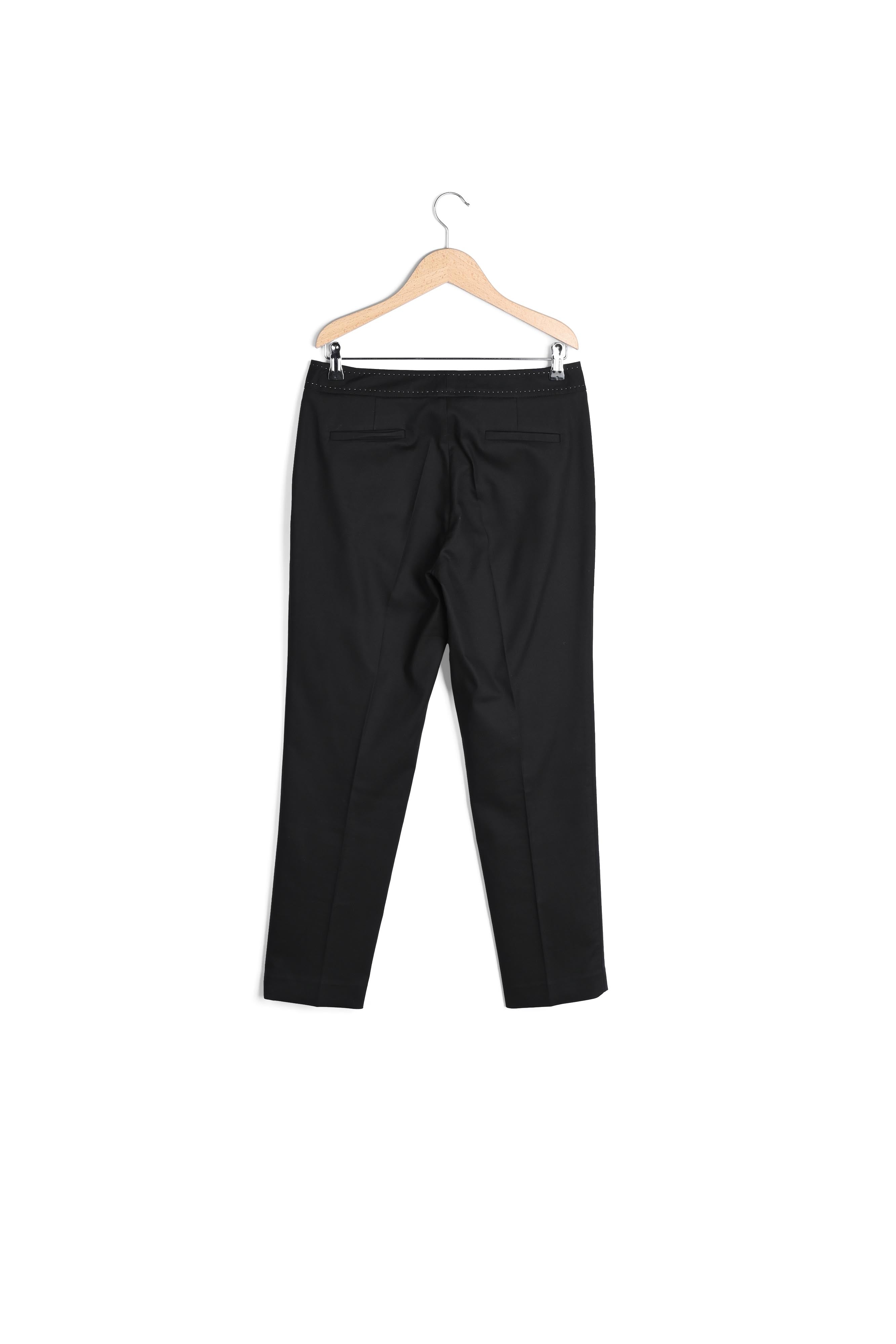 MUSETTA - Pantalon droit 7/8 en coton Stretch Faume - seconde main