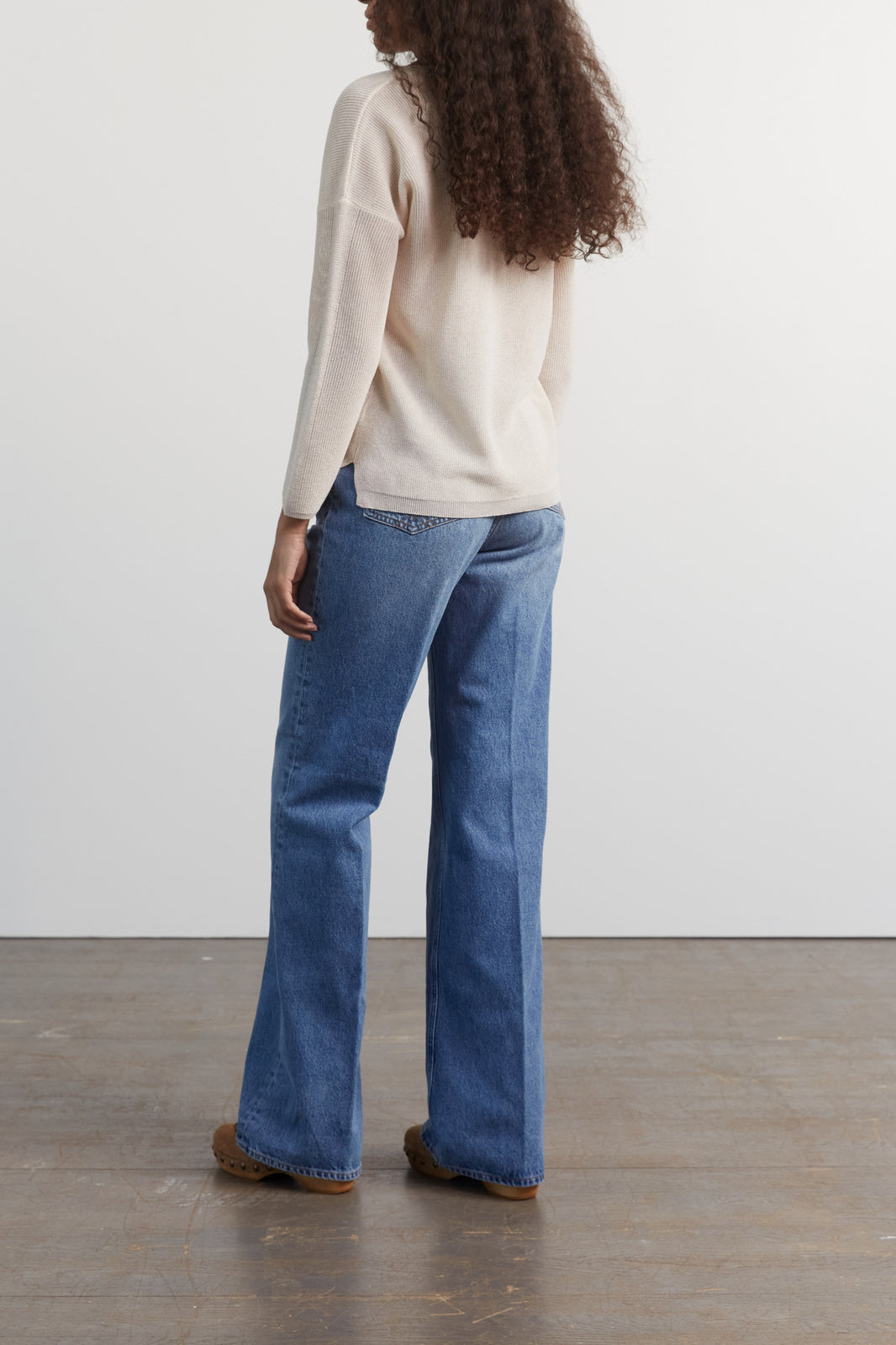 Pull col V en maille fluide - LEOLINE Faume - seconde main