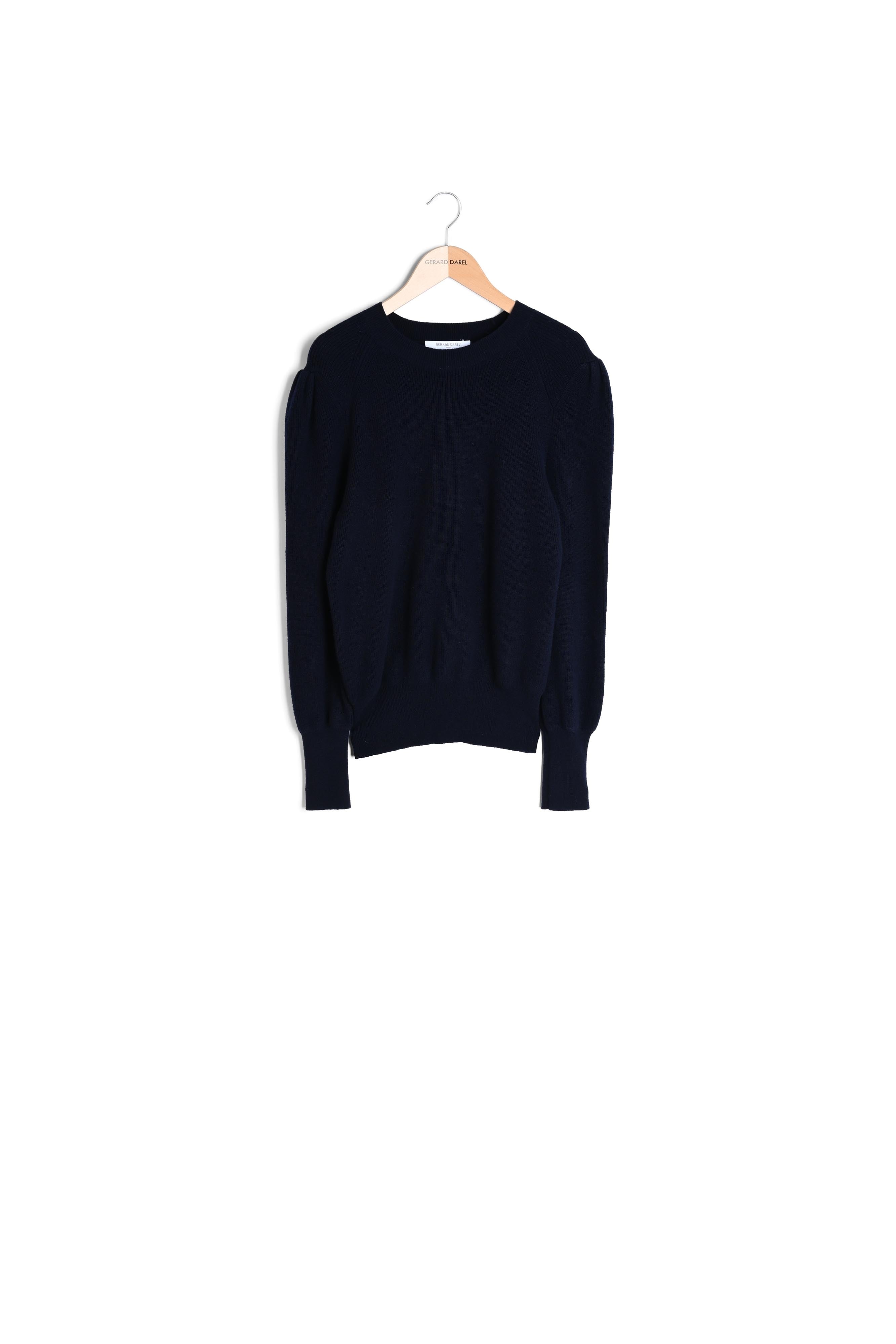 Pull en laine côtelée et manches fantaisies - LEONE Faume - seconde main