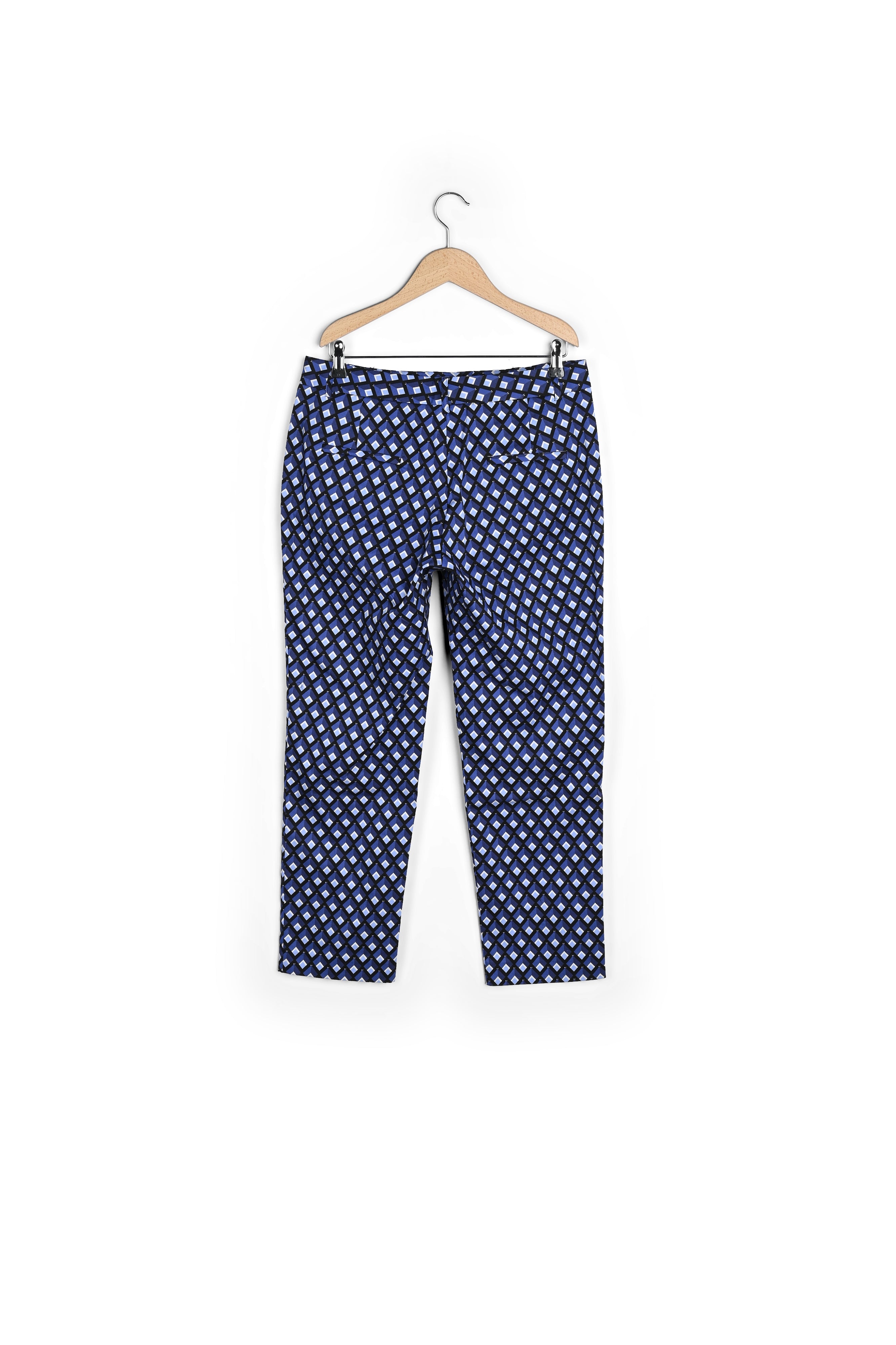 Pantalon en coton imprimé losanges  - ELIESS Faume - seconde main