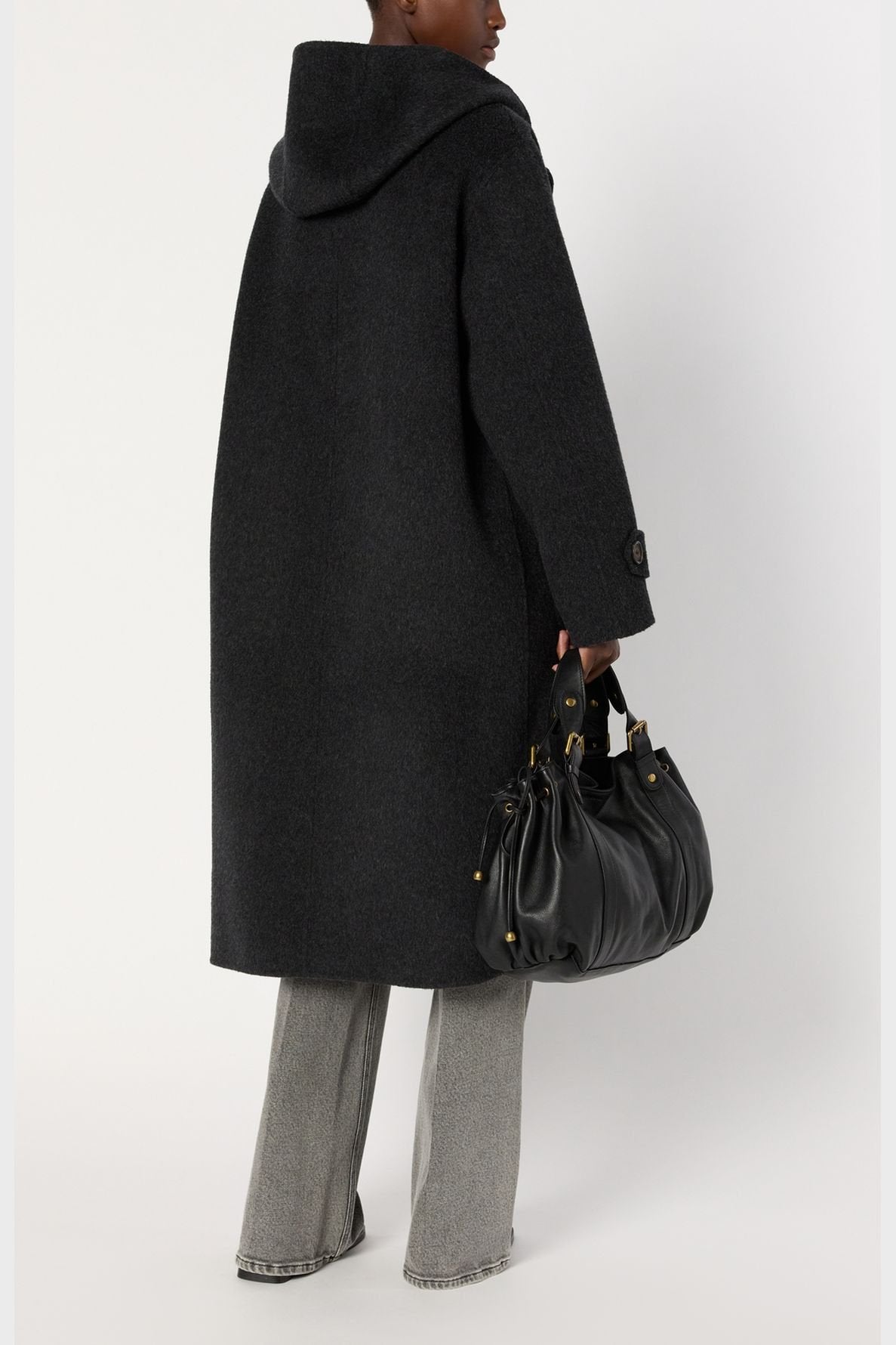 Manteau mi-long à capuche en laine - MARIAM Faume - seconde main