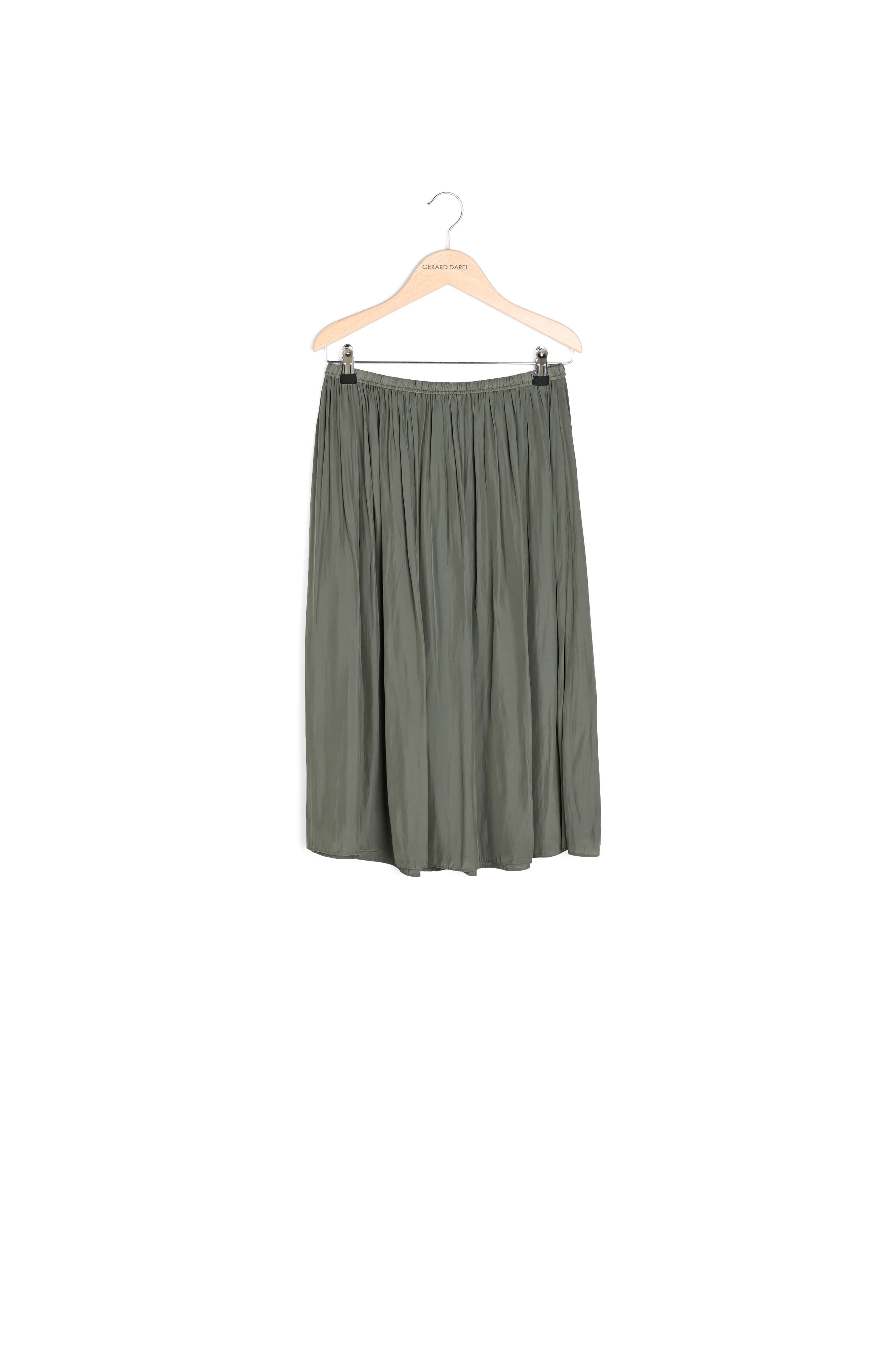 LISA - Jupe midi en satin de polyester Faume - seconde main