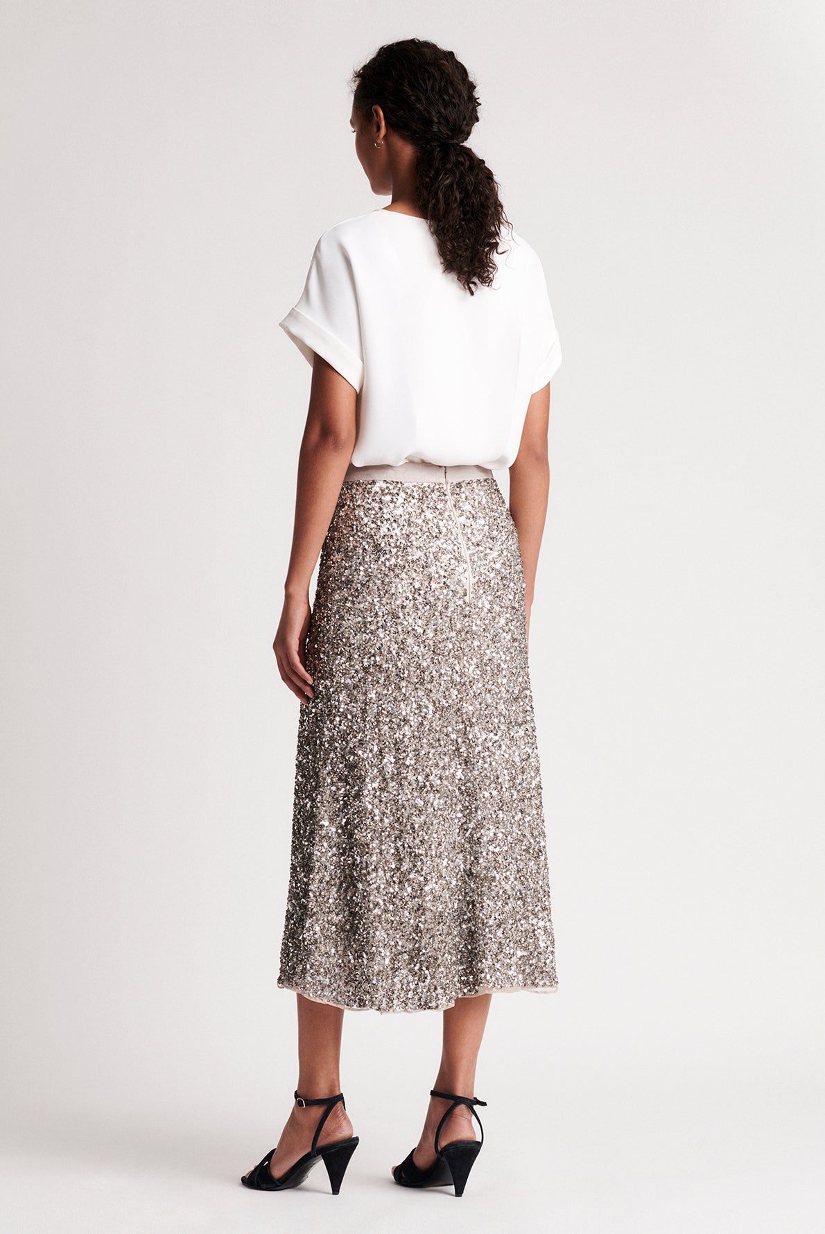 TEISSA - Jupe longue à sequins Faume - seconde main