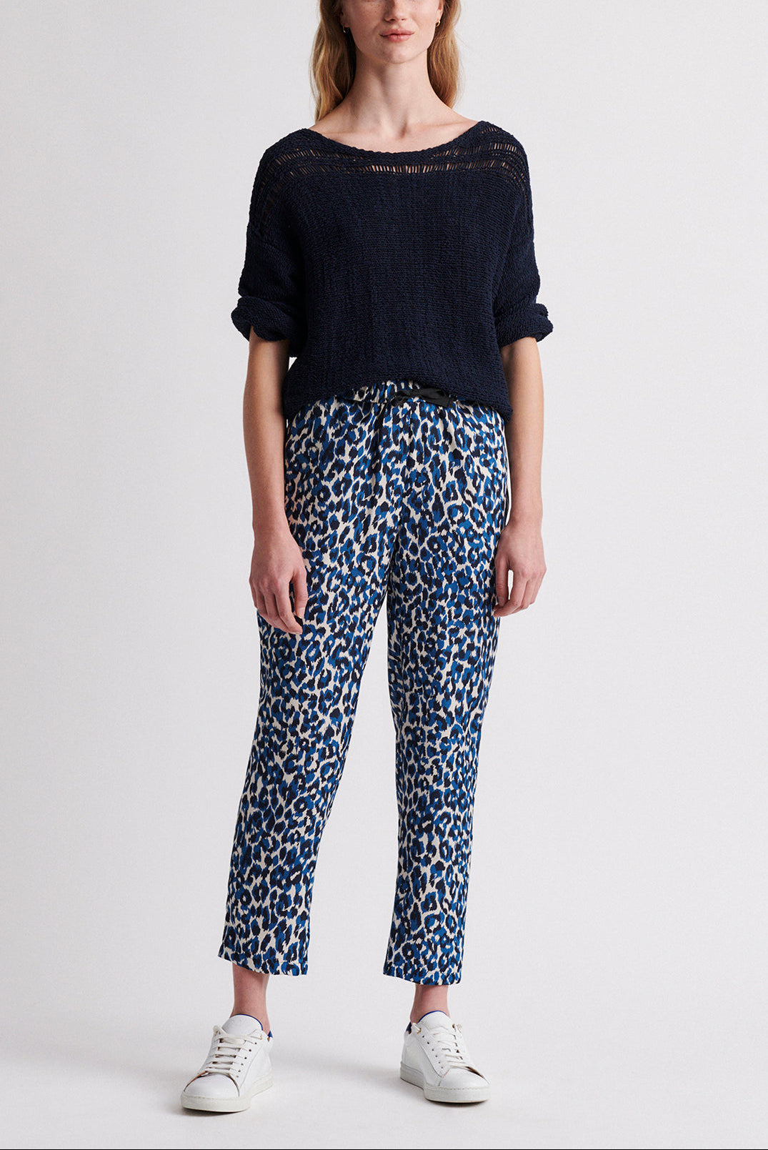 MEDEA - Pantalon fluide à imprimé léopard Faume - seconde main