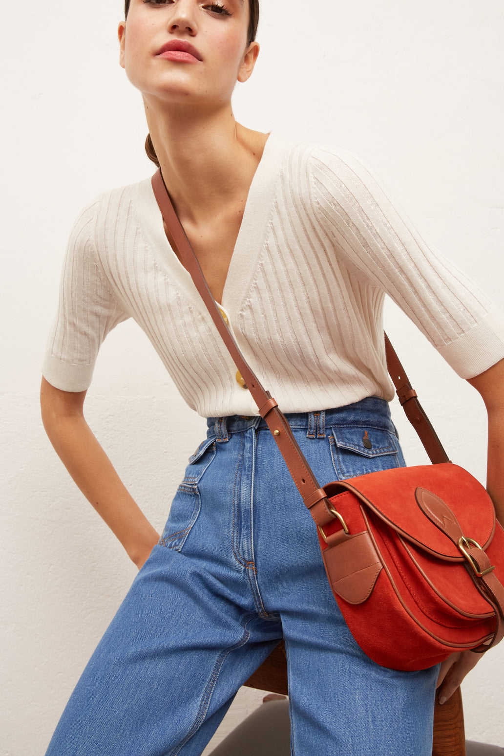 EDWIN - Cardigan en lin et coton Faume - seconde main