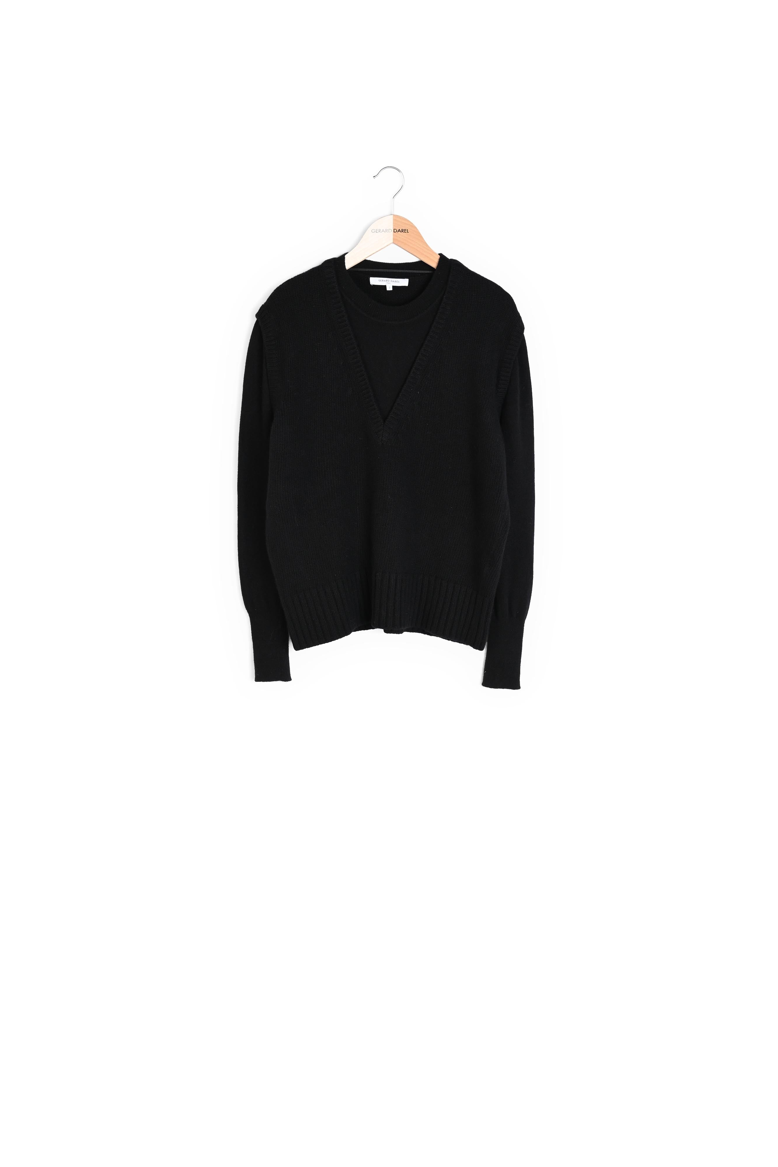 Pull trompe l'oeil en laine - LAURA Faume - seconde main