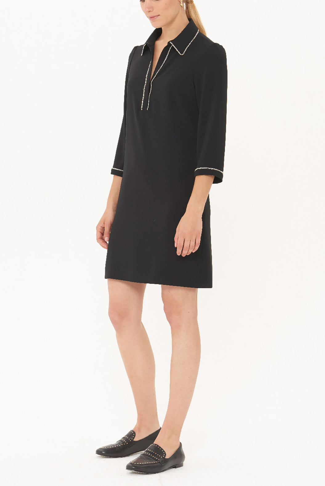 DENYS - Robe-chemise en crêpe Faume - seconde main
