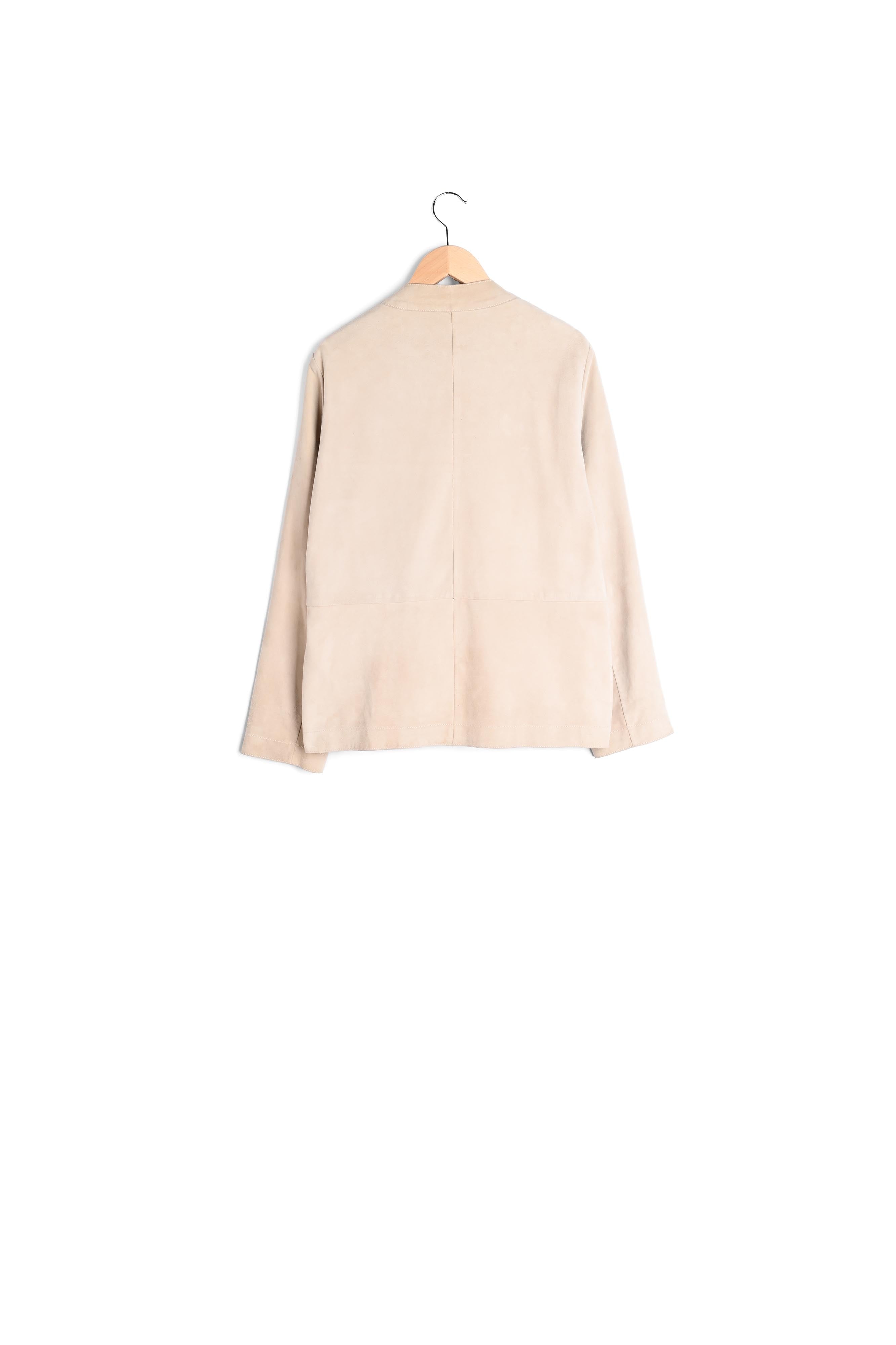 GAETANA - Veste en chèvre velours à pointes libres Faume - seconde main