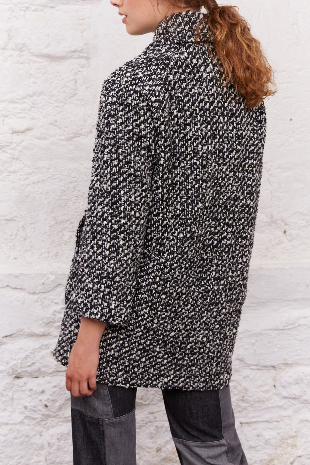 SIANA - Manteau ample en tweed de laine mélangée Faume - seconde main