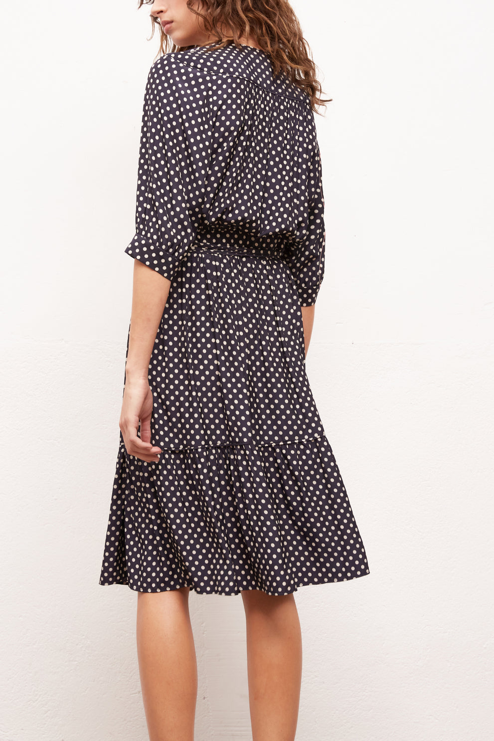 SASHA - Robe cache-c½ur à pois Faume - seconde main