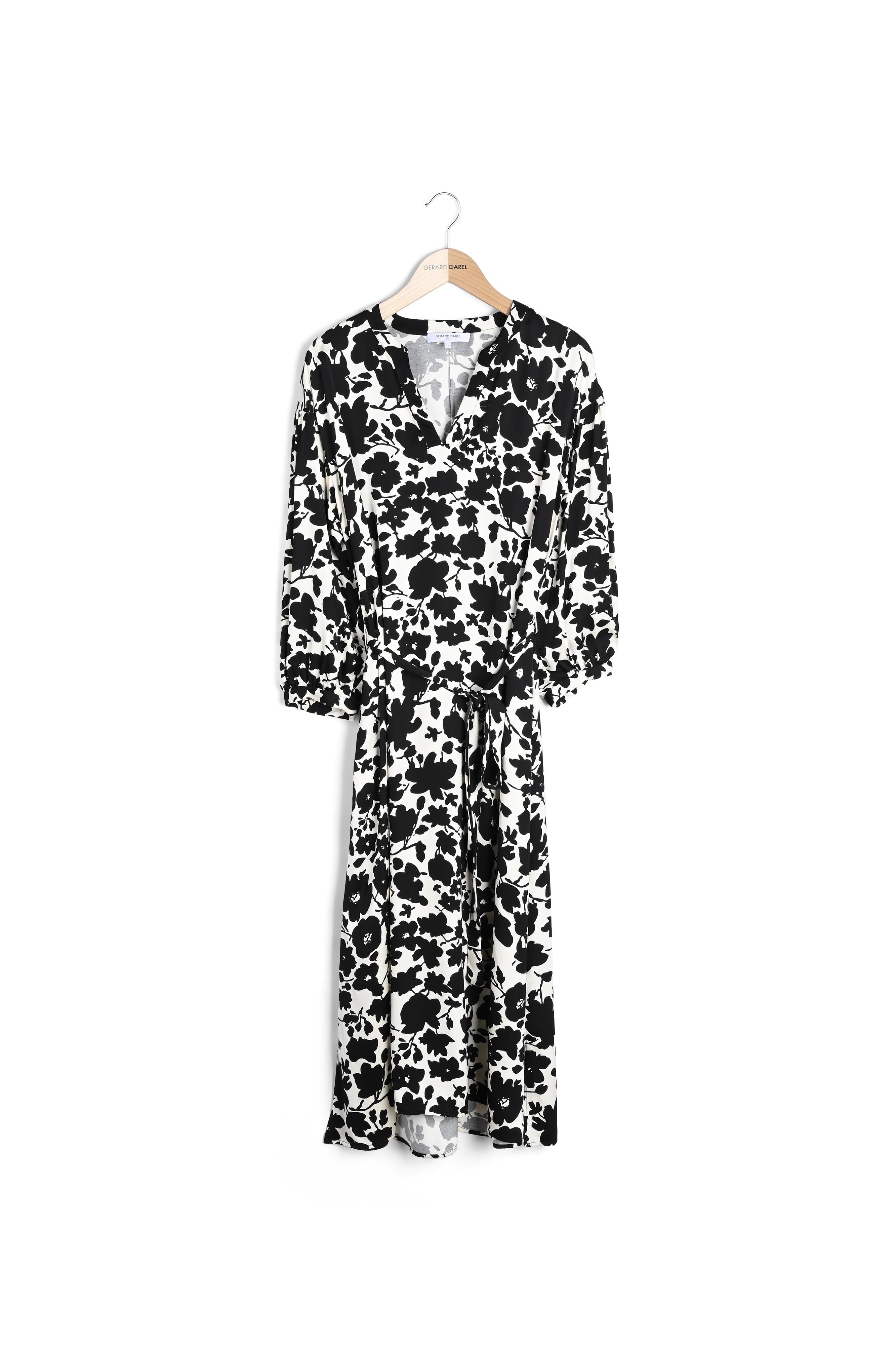 Robe longue à fleurs contrastées - JULIAN Faume - seconde main