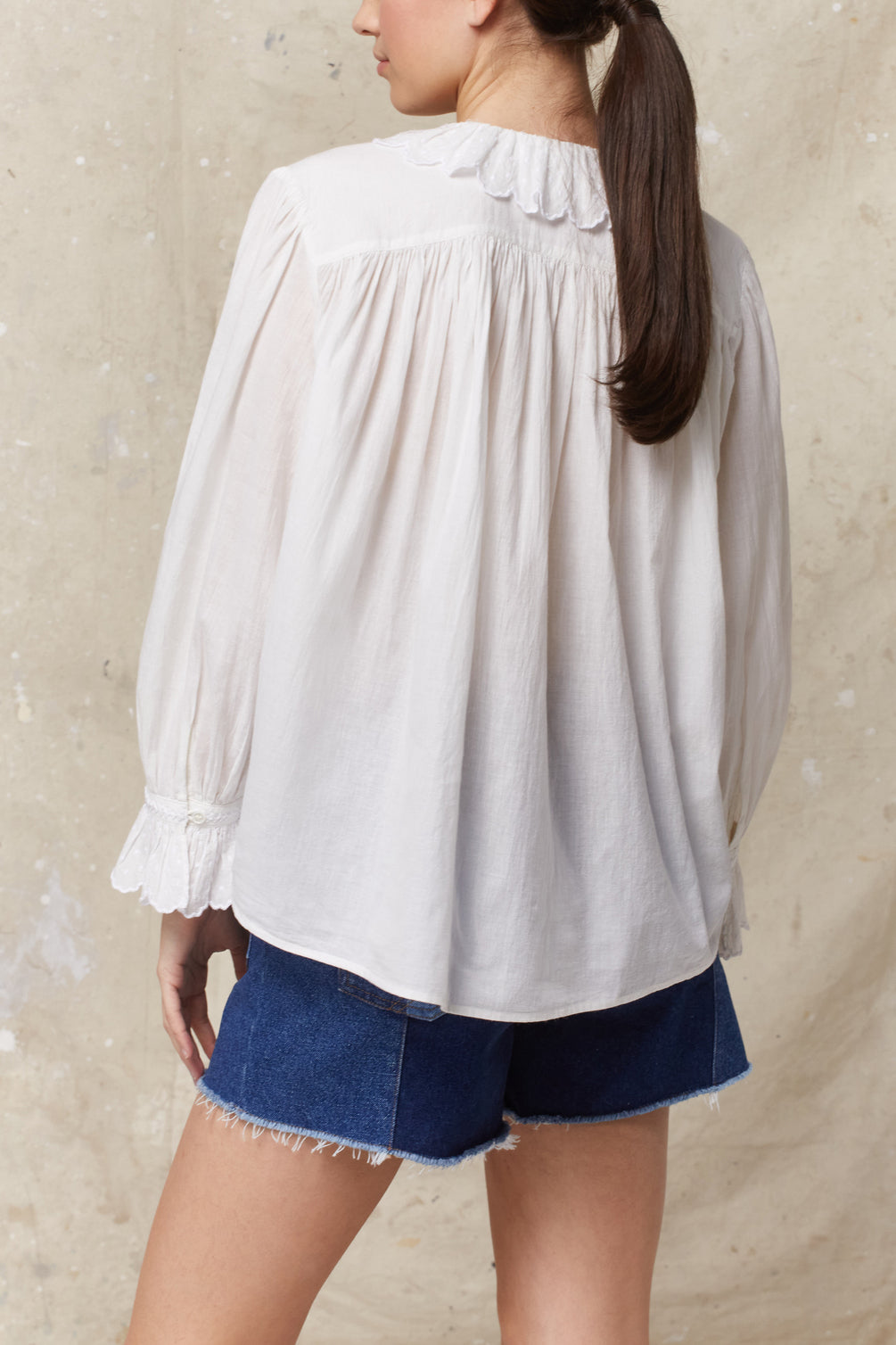 Blouse à détails festonnés - CELESTINE Faume - seconde main