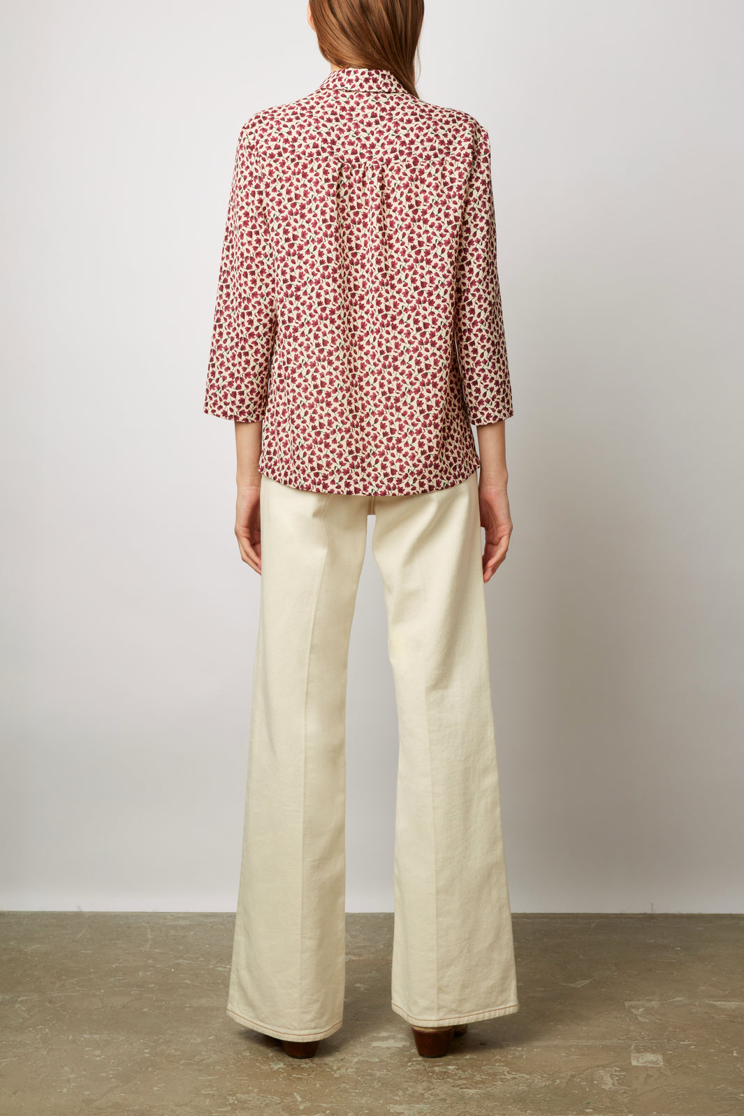 Chemise zippée à fleurs - CATHERINE Faume - seconde main