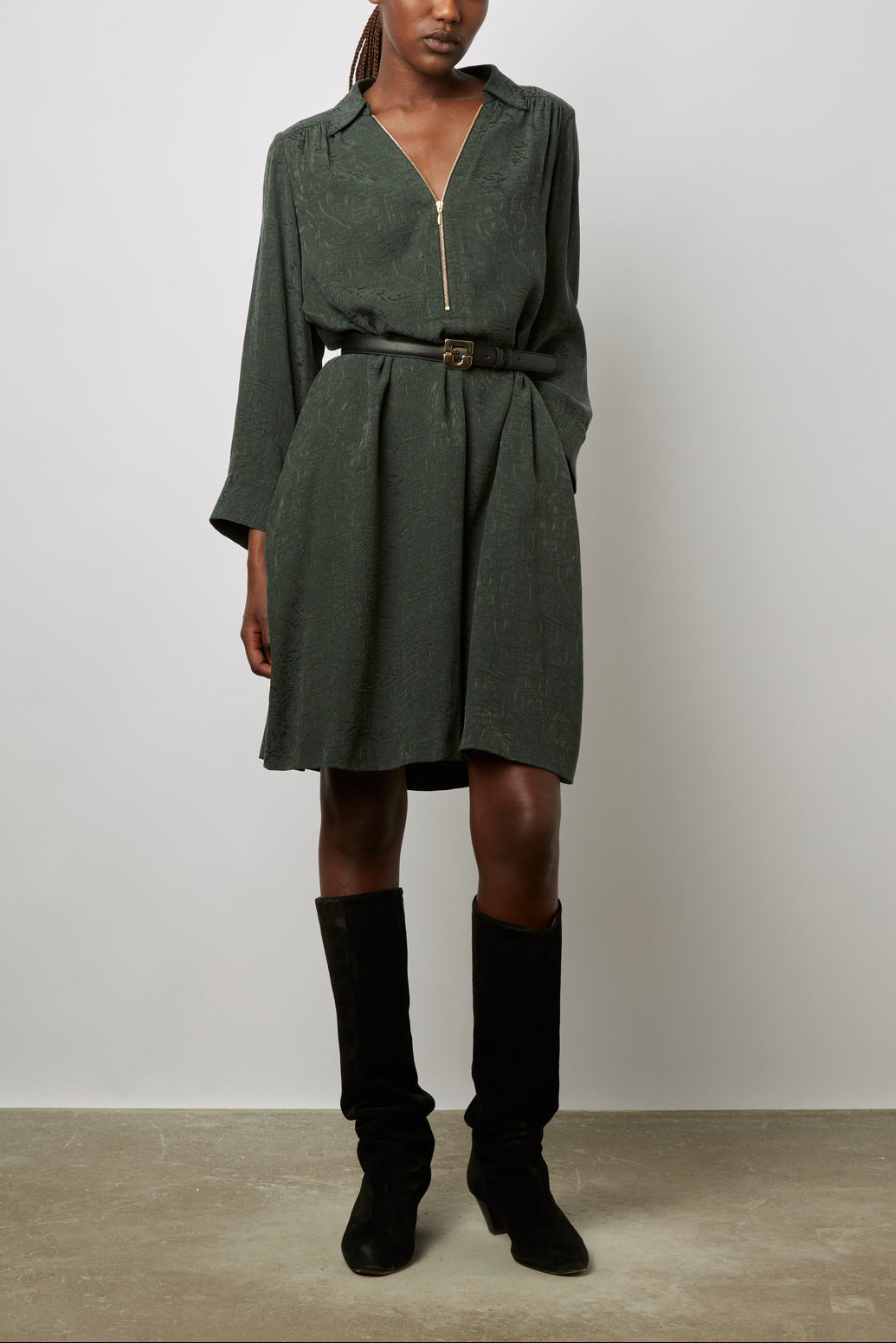 Robe courte et fluide Jacquard - JOANIE Faume - seconde main