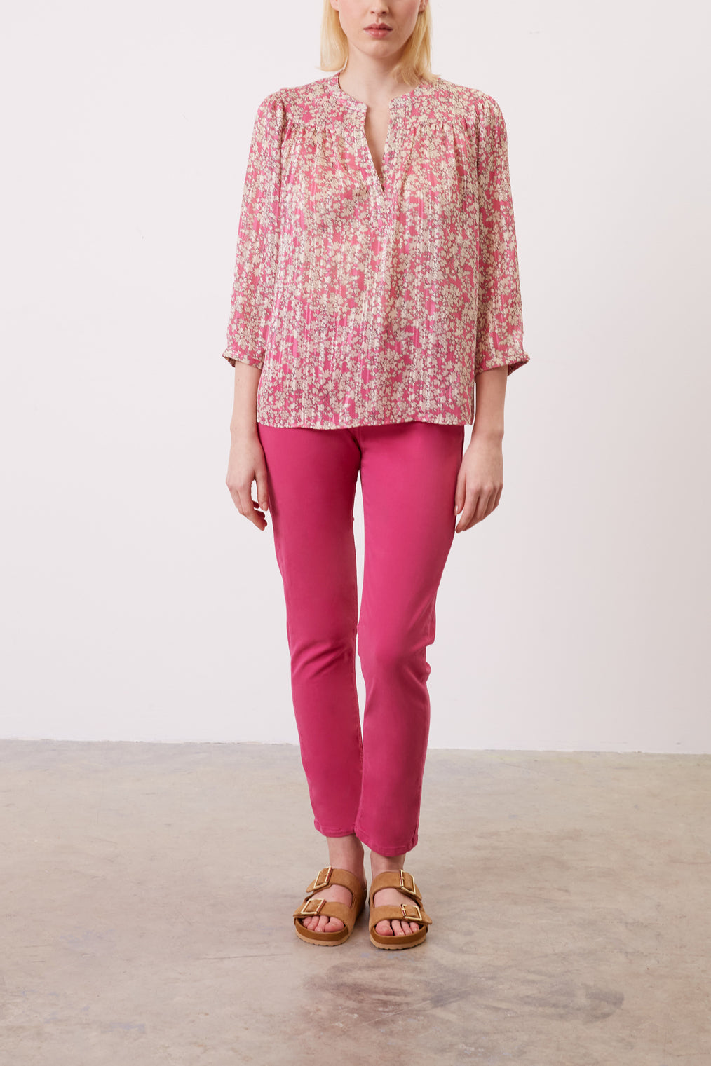 Blouse en mousseline à fleurs - COCO Faume - seconde main