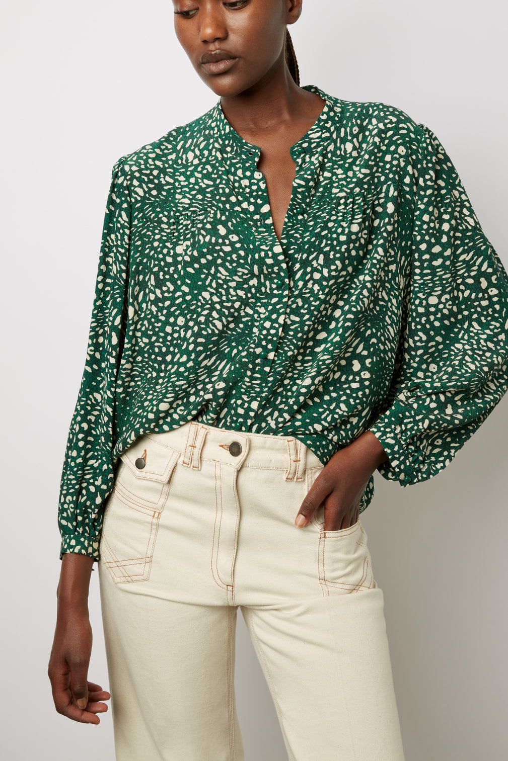 Chemise fluide imprimé léopard - CAROLE Faume - seconde main