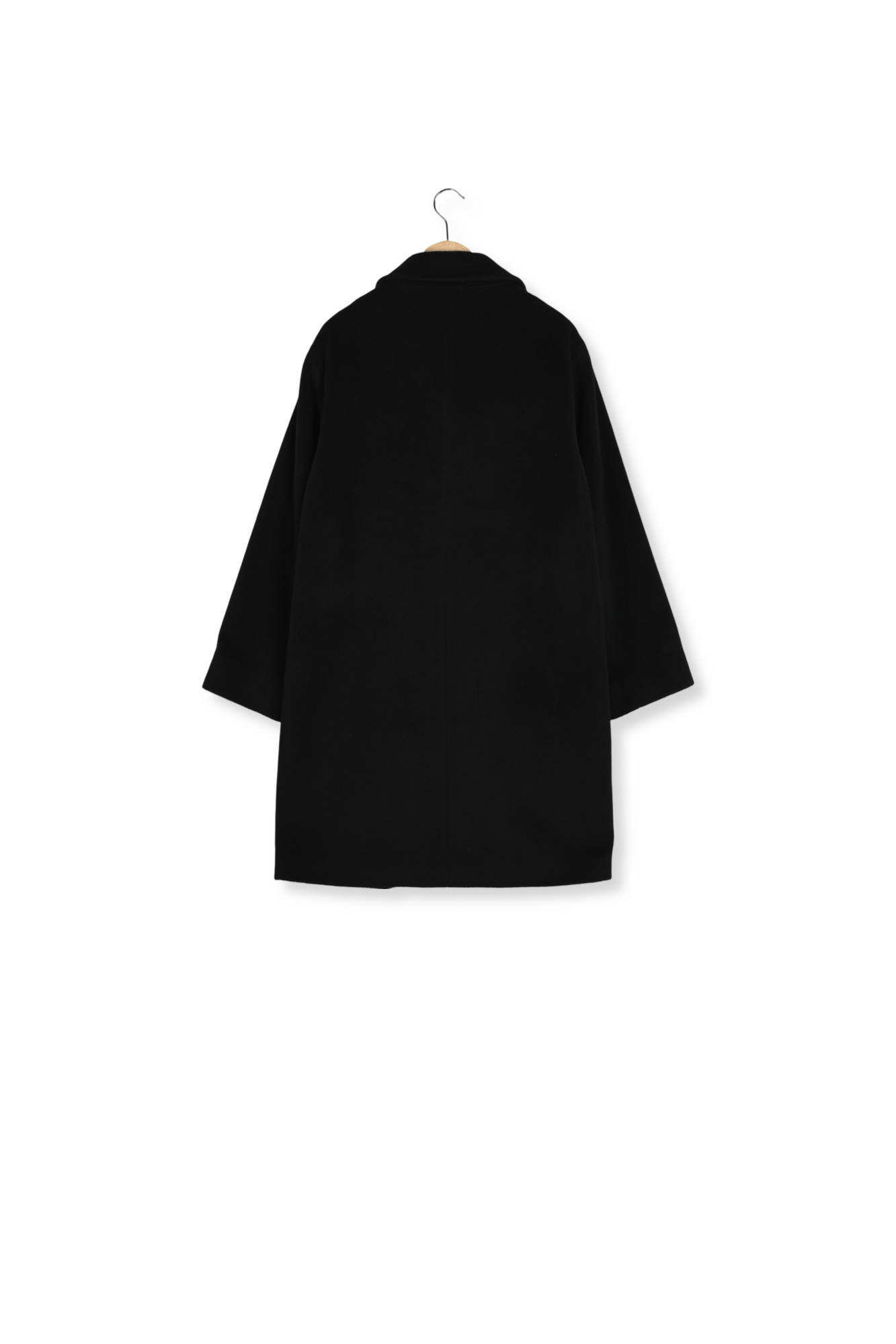 Manteau droit en drap de laine mélangée - SIMONA Faume - seconde main