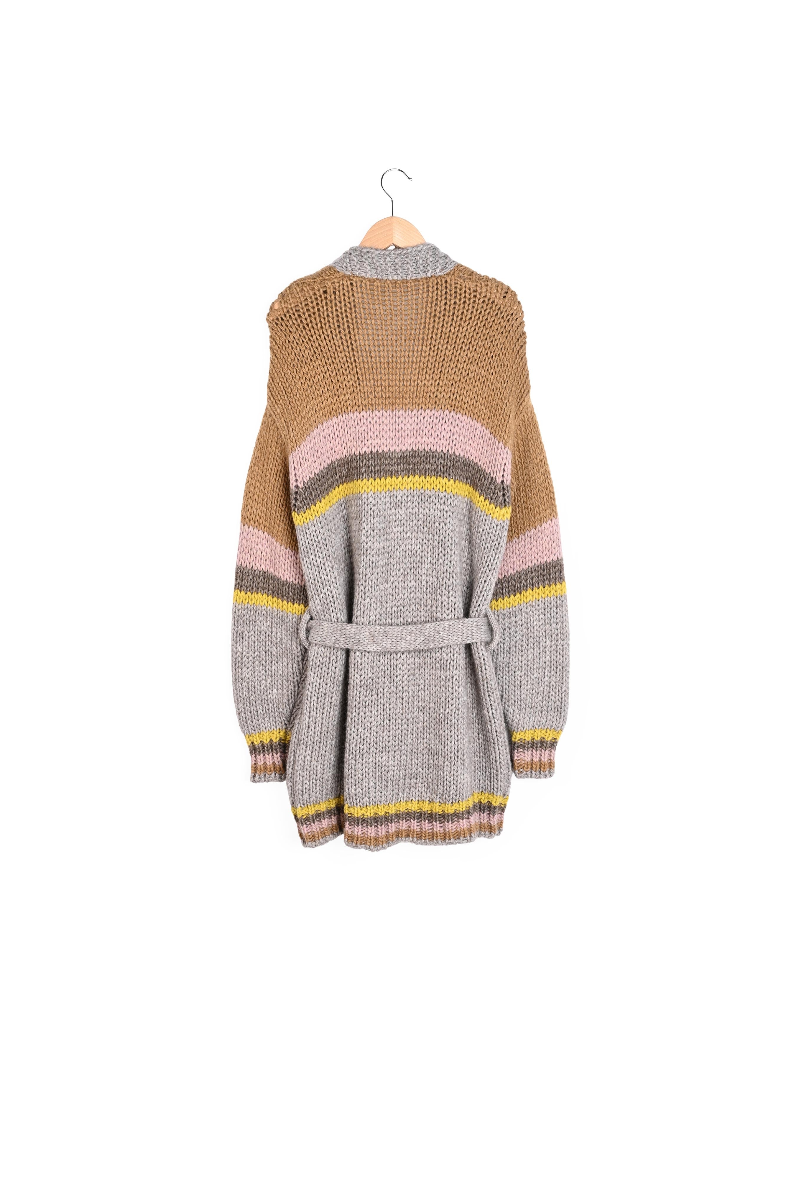 Gilet rayé oversize ceinturé - LAYA Faume - seconde main