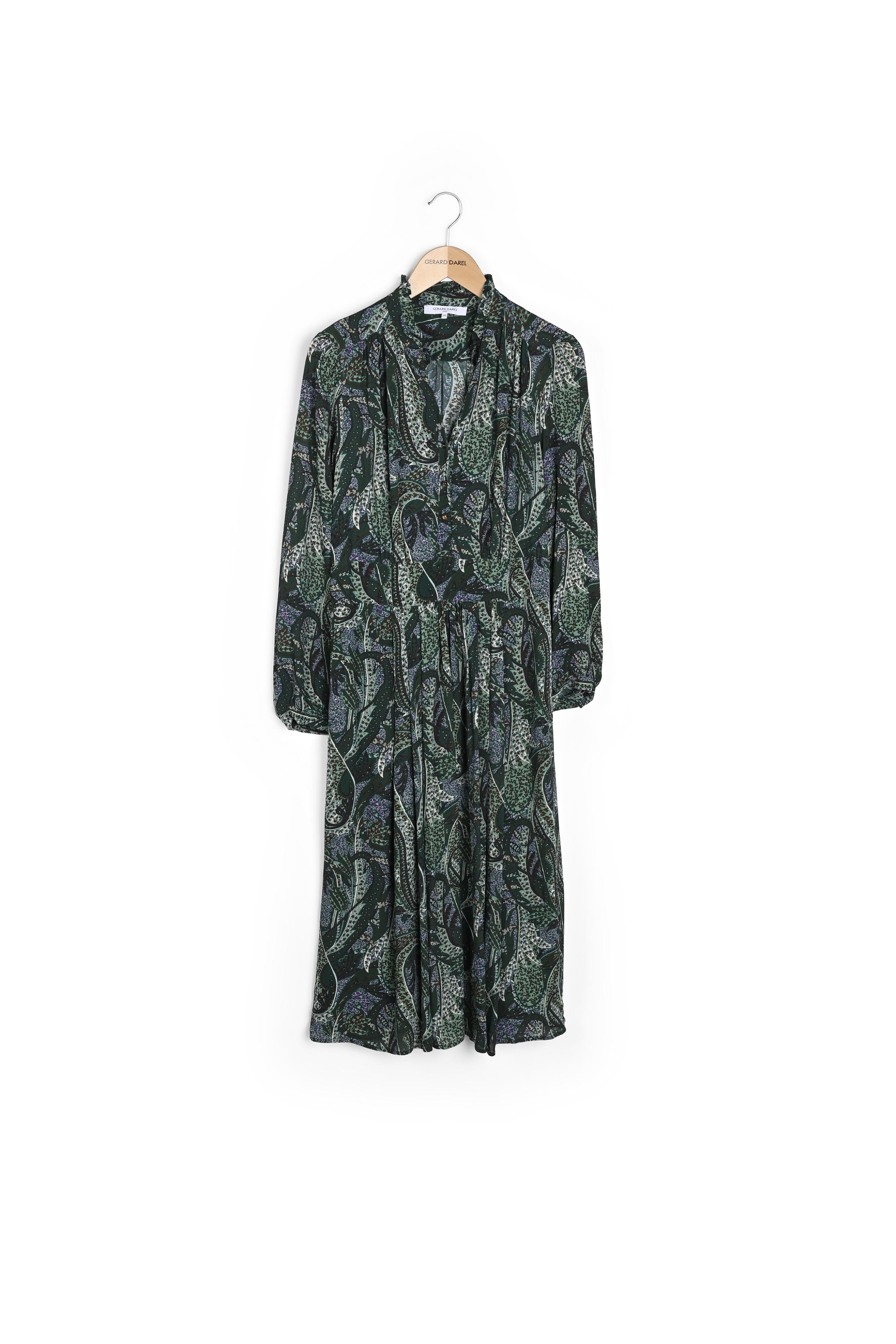 Robe longue en crêpe mousseline imprimé - JOIA Faume - seconde main