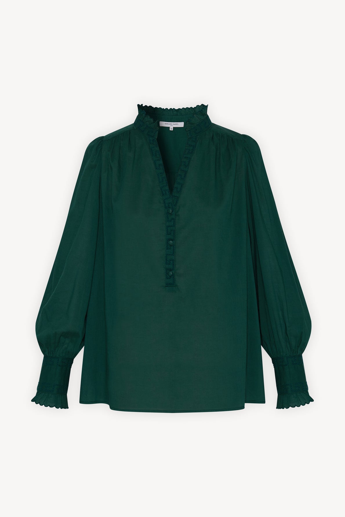 NOOR - Blouse en coton avec broderies Faume - seconde main