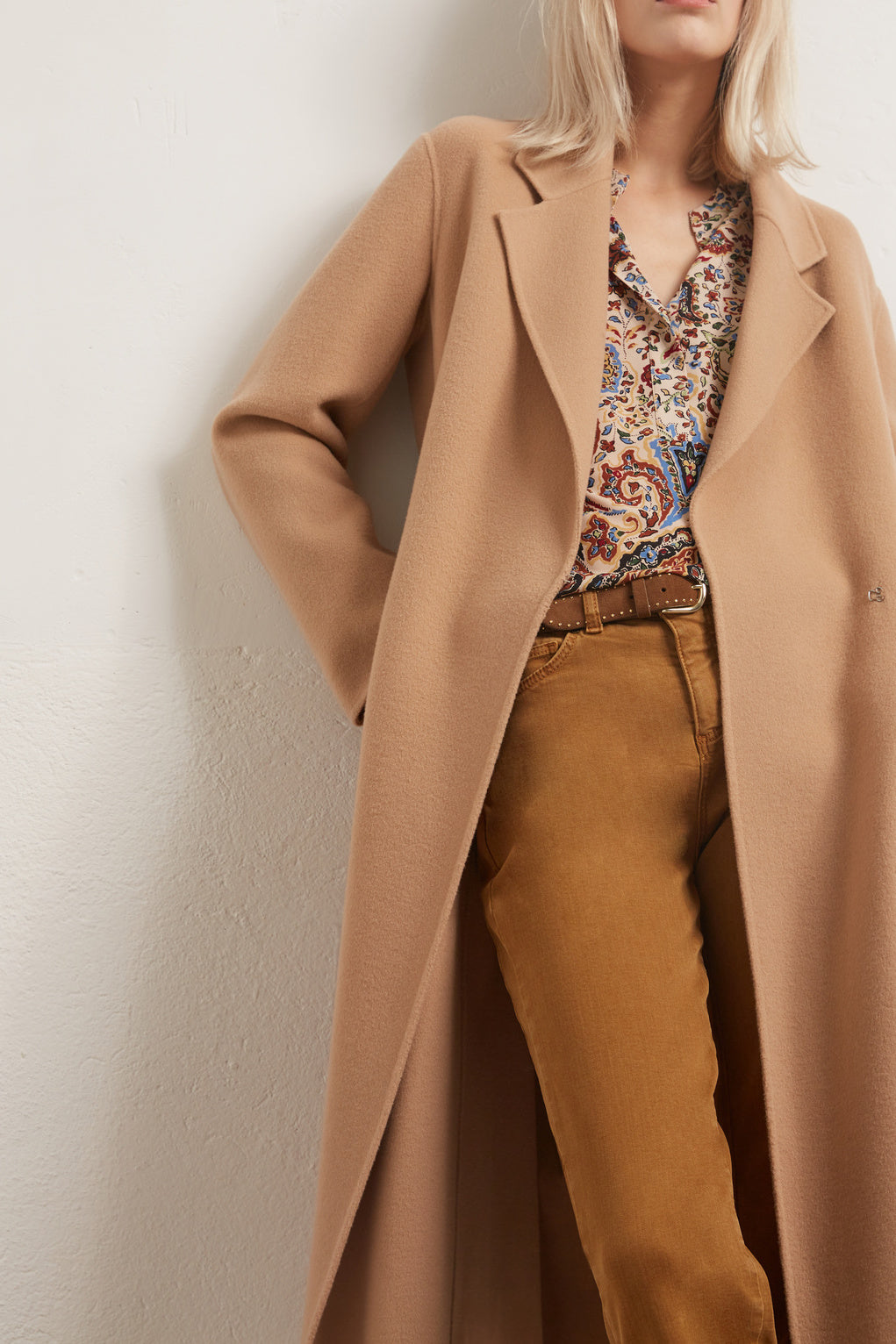 Sander - Manteau ceinturé en laine Faume - seconde main